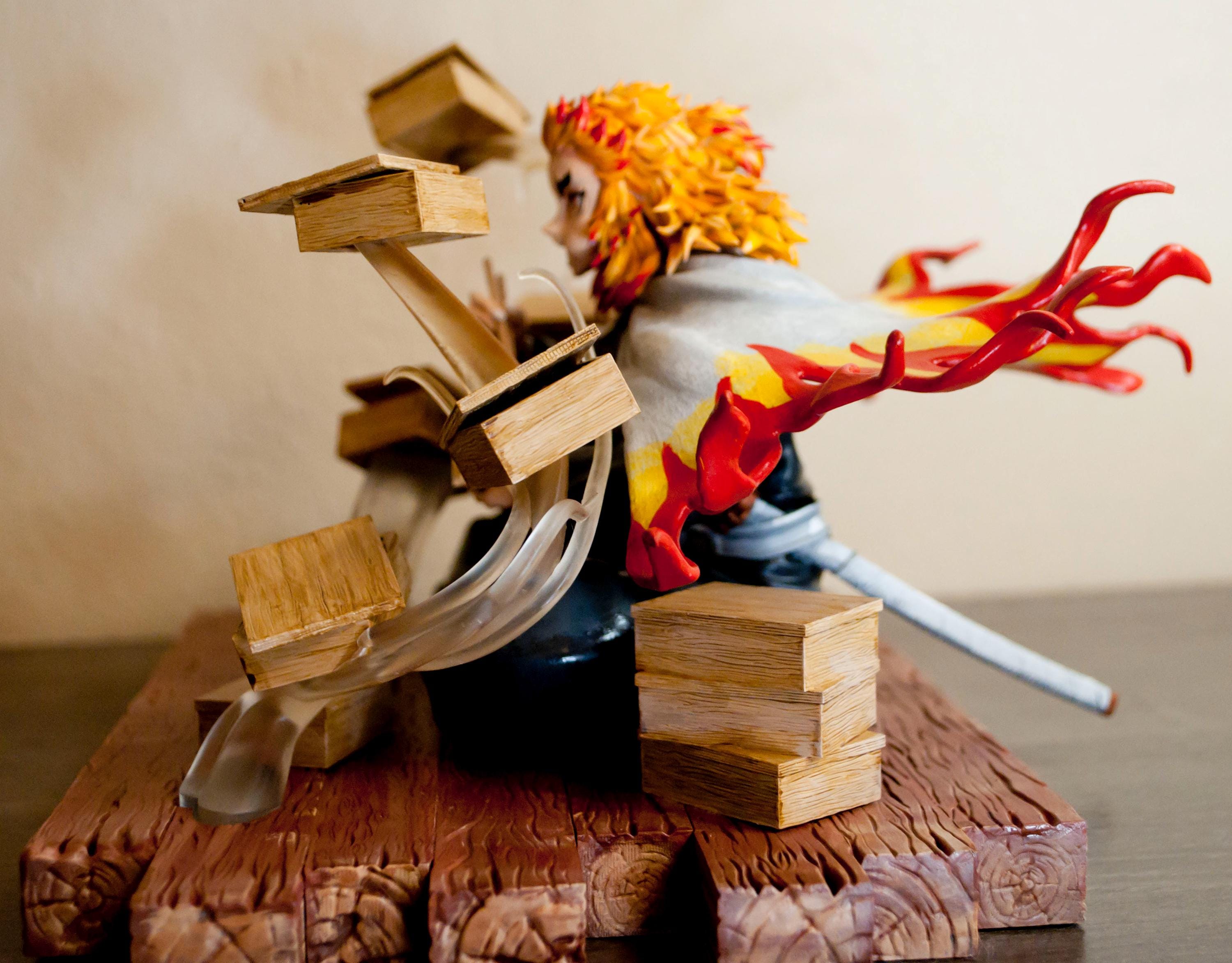 Rengoku -FAN ART- Custom Orders - Sizes-Multiple Options-Custom Hand Painting-3D KIT Print on Demand Pon