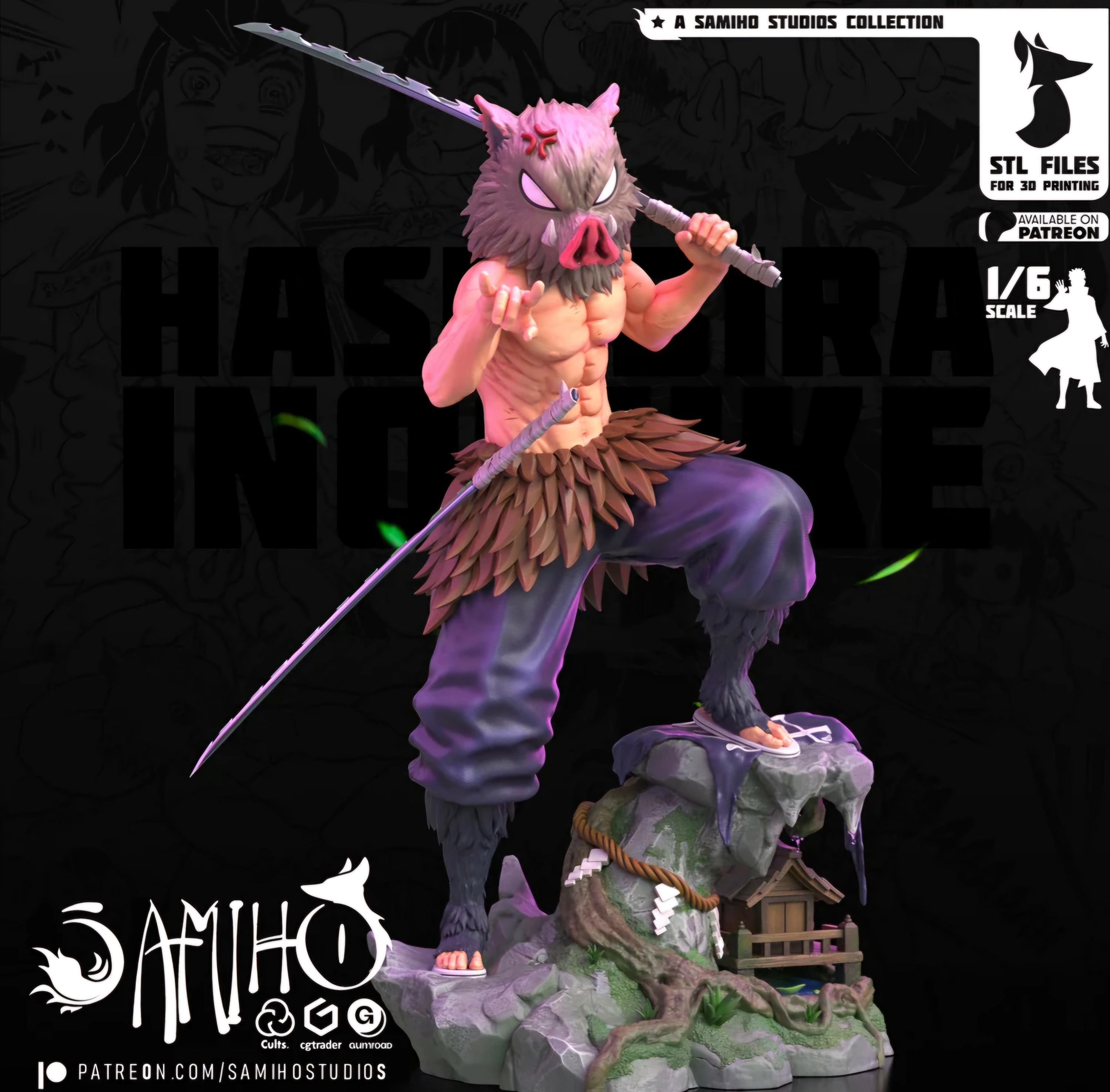 Boar-Headed Swordsman 1/6 Scale Resin Model Kit