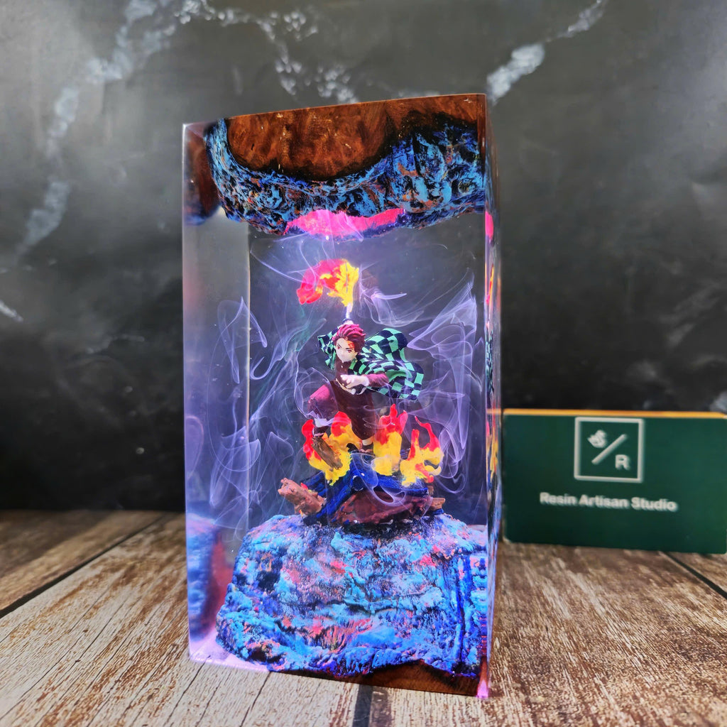 Custom Anime Demon Slayer Resin Night Light, Demon Slayer Figure, Kamado Nezuko Figure, Hot Anime Model, Birthday Idea Gift, Mother Day Gift