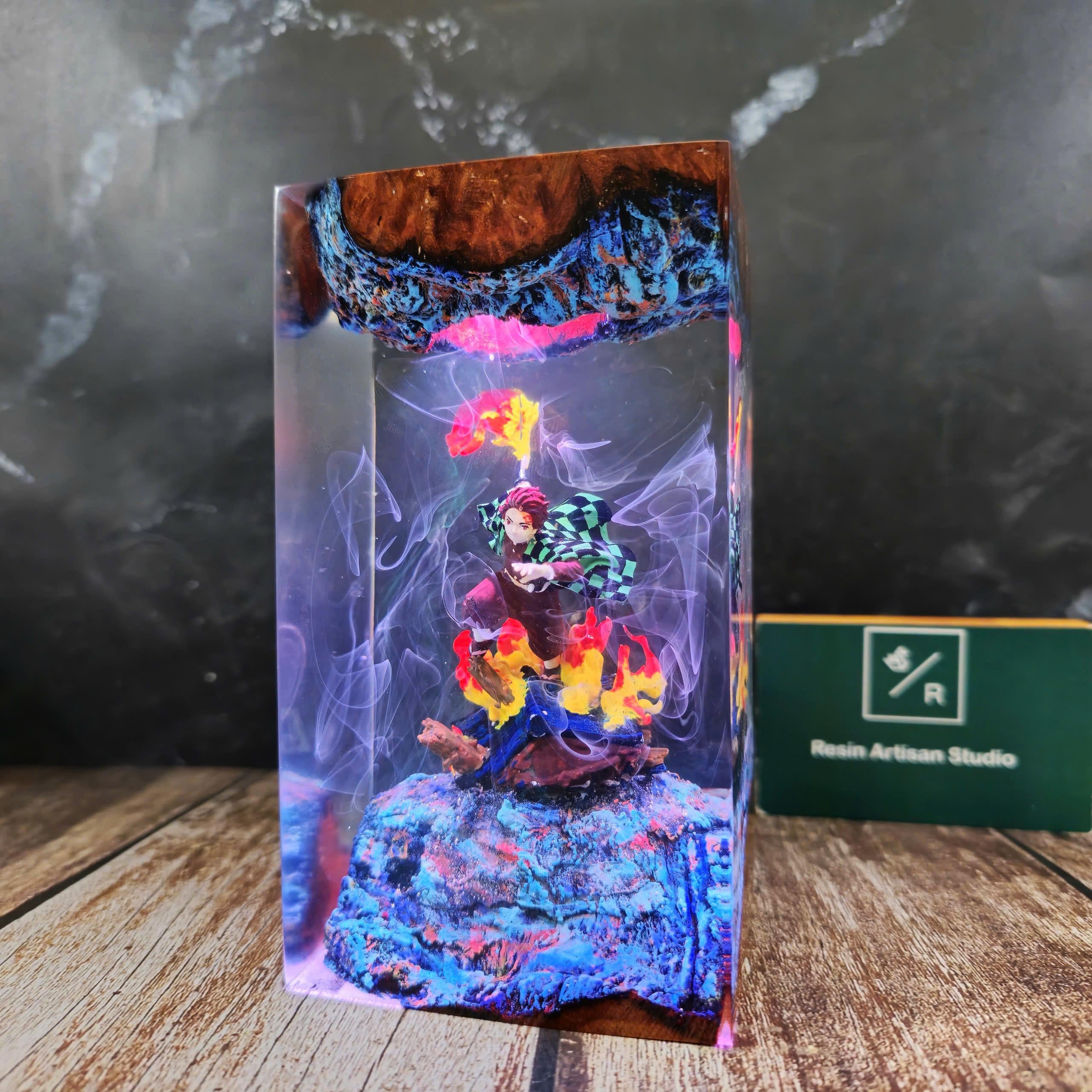 Custom Anime Demon Slayer Resin Night Light, Demon Slayer Figure, Kamado Nezuko Figure, Hot Anime Model, Birthday Idea Gift, Mother Day Gift