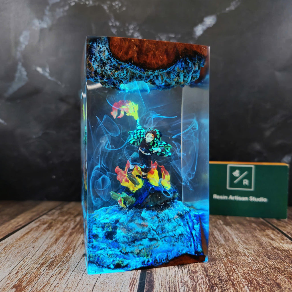 Custom Anime Demon Slayer Resin Night Light, Demon Slayer Figure, Kamado Nezuko Figure, Hot Anime Model, Birthday Idea Gift, Mother Day Gift
