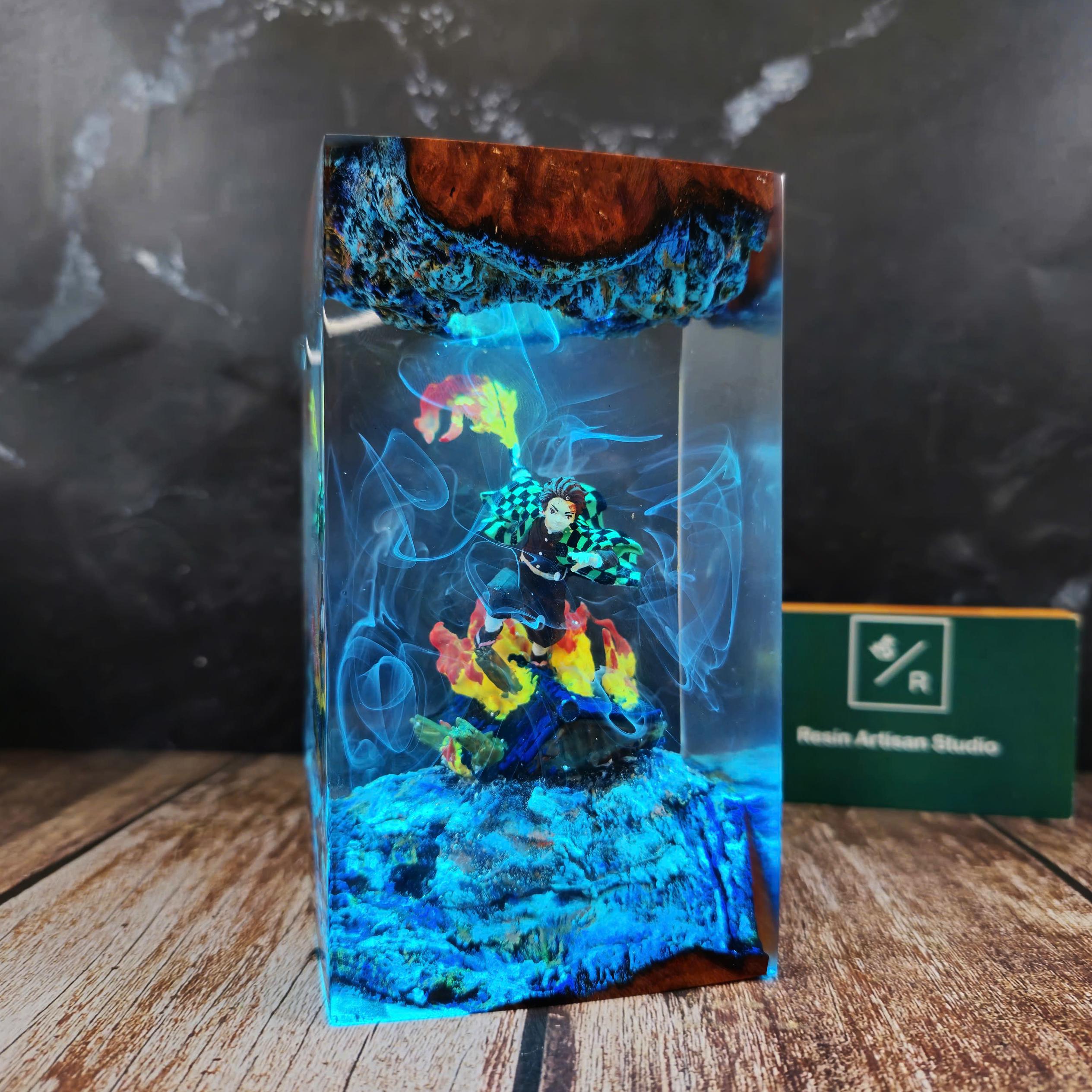 Custom Anime Demon Slayer Resin Night Light, Demon Slayer Figure, Kamado Nezuko Figure, Hot Anime Model, Birthday Idea Gift, Mother Day Gift