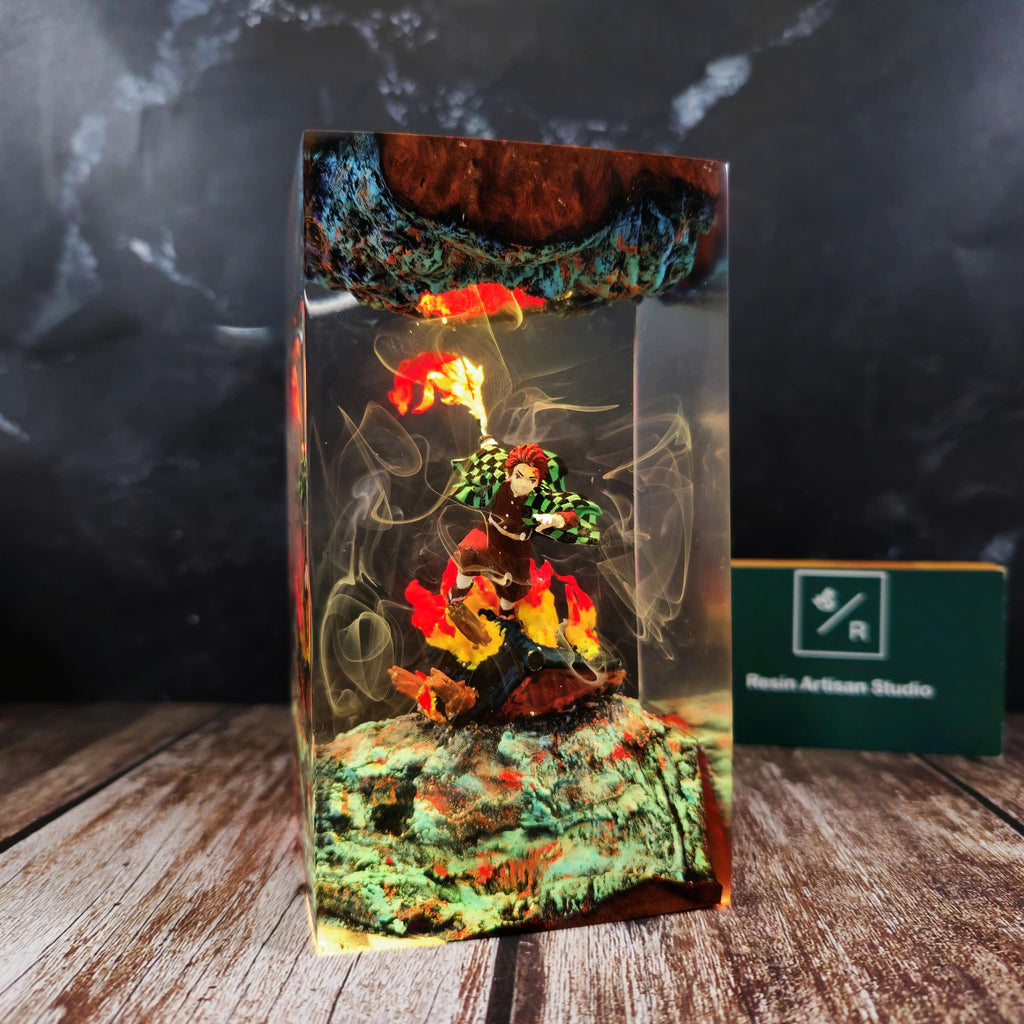 Custom Anime Demon Slayer Resin Night Light, Demon Slayer Figure, Kamado Nezuko Figure, Hot Anime Model, Birthday Idea Gift, Mother Day Gift