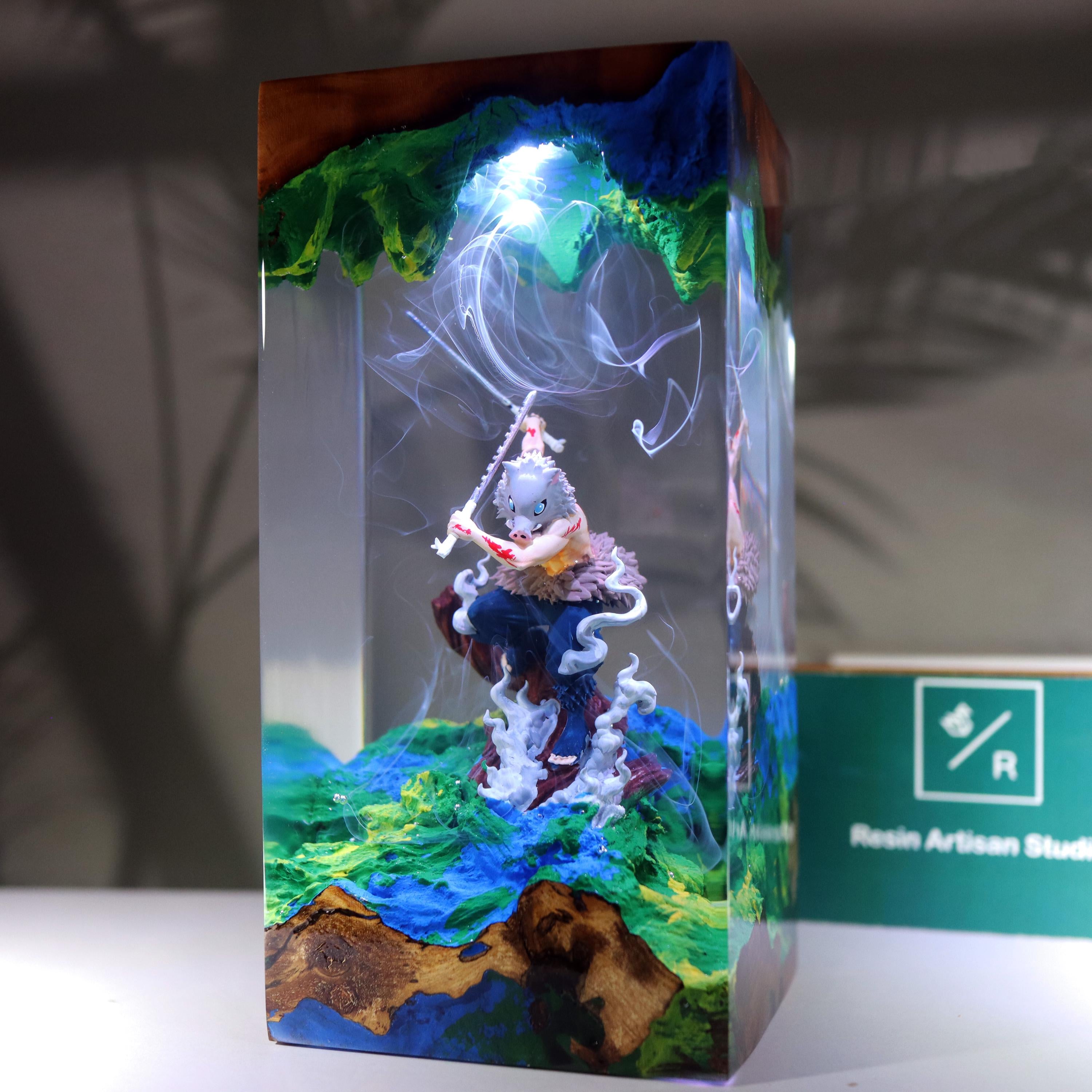Custom Anime Demon Slayer Resin Night Light, Demon Slayer Figure, Kamado Nezuko Figure, Hot Anime Model, Birthday Idea Gift, Mother Day Gift