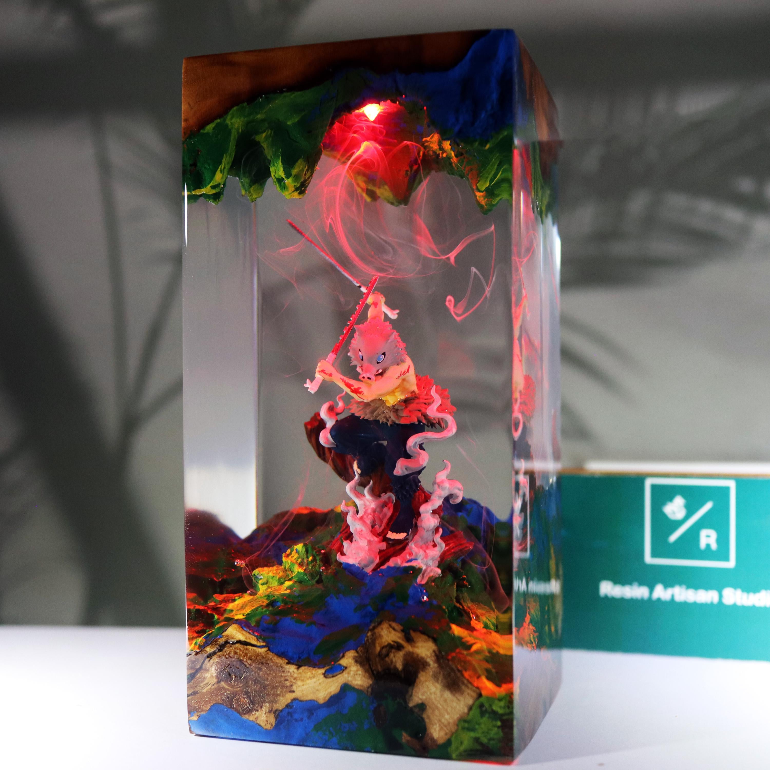 Custom Anime Demon Slayer Resin Night Light, Demon Slayer Figure, Kamado Nezuko Figure, Hot Anime Model, Birthday Idea Gift, Mother Day Gift