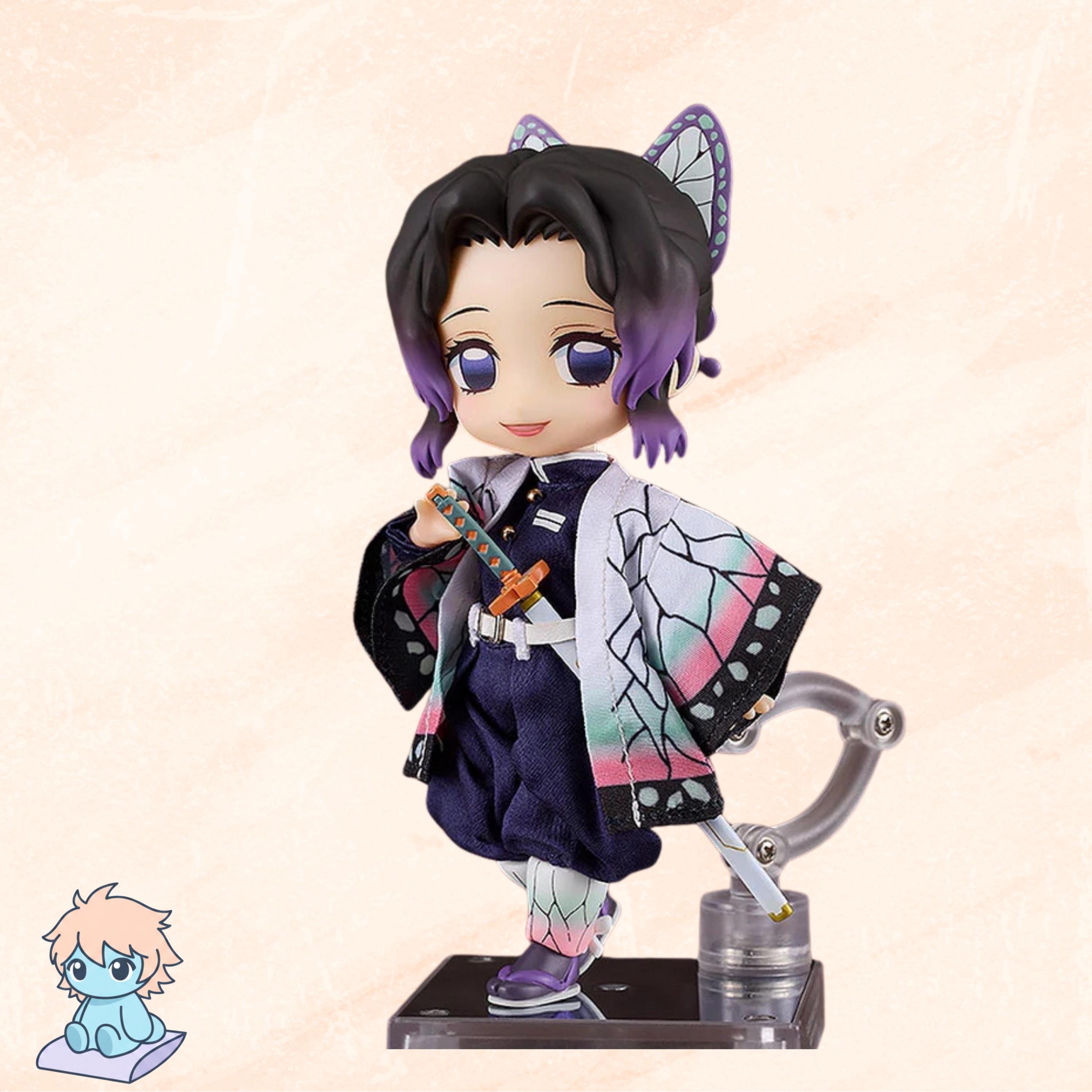 10CM Cute Genuine Demon Slayer Kochou Shinobu 1655 Q Ver. PVC Action Figure | Anime Butterfly Girl Statue | Japanese Collector Model Toy