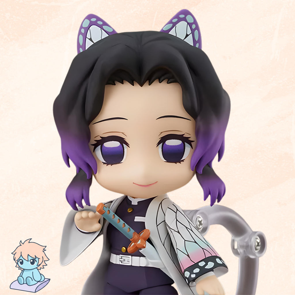 10CM Cute Genuine Demon Slayer Kochou Shinobu 1655 Q Ver. PVC Action Figure | Anime Butterfly Girl Statue | Japanese Collector Model Toy