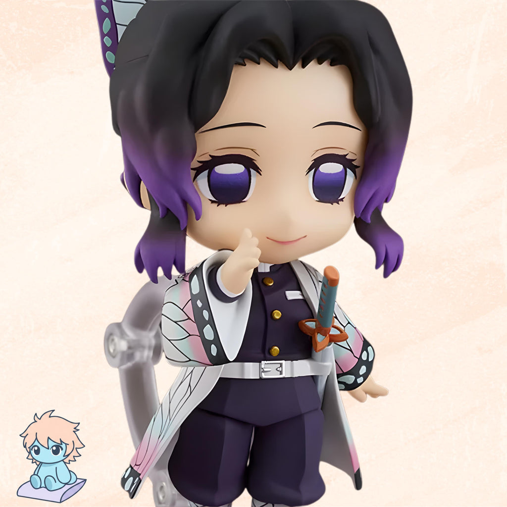 10CM Cute Genuine Demon Slayer Kochou Shinobu 1655 Q Ver. PVC Action Figure | Anime Butterfly Girl Statue | Japanese Collector Model Toy