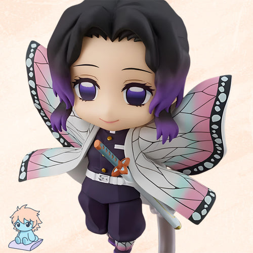 10CM Cute Genuine Demon Slayer Kochou Shinobu 1655 Q Ver. PVC Action Figure | Anime Butterfly Girl Statue | Japanese Collector Model Toy