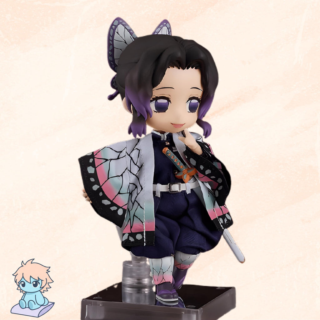 10CM Cute Genuine Demon Slayer Kochou Shinobu 1655 Q Ver. PVC Action Figure | Anime Butterfly Girl Statue | Japanese Collector Model Toy