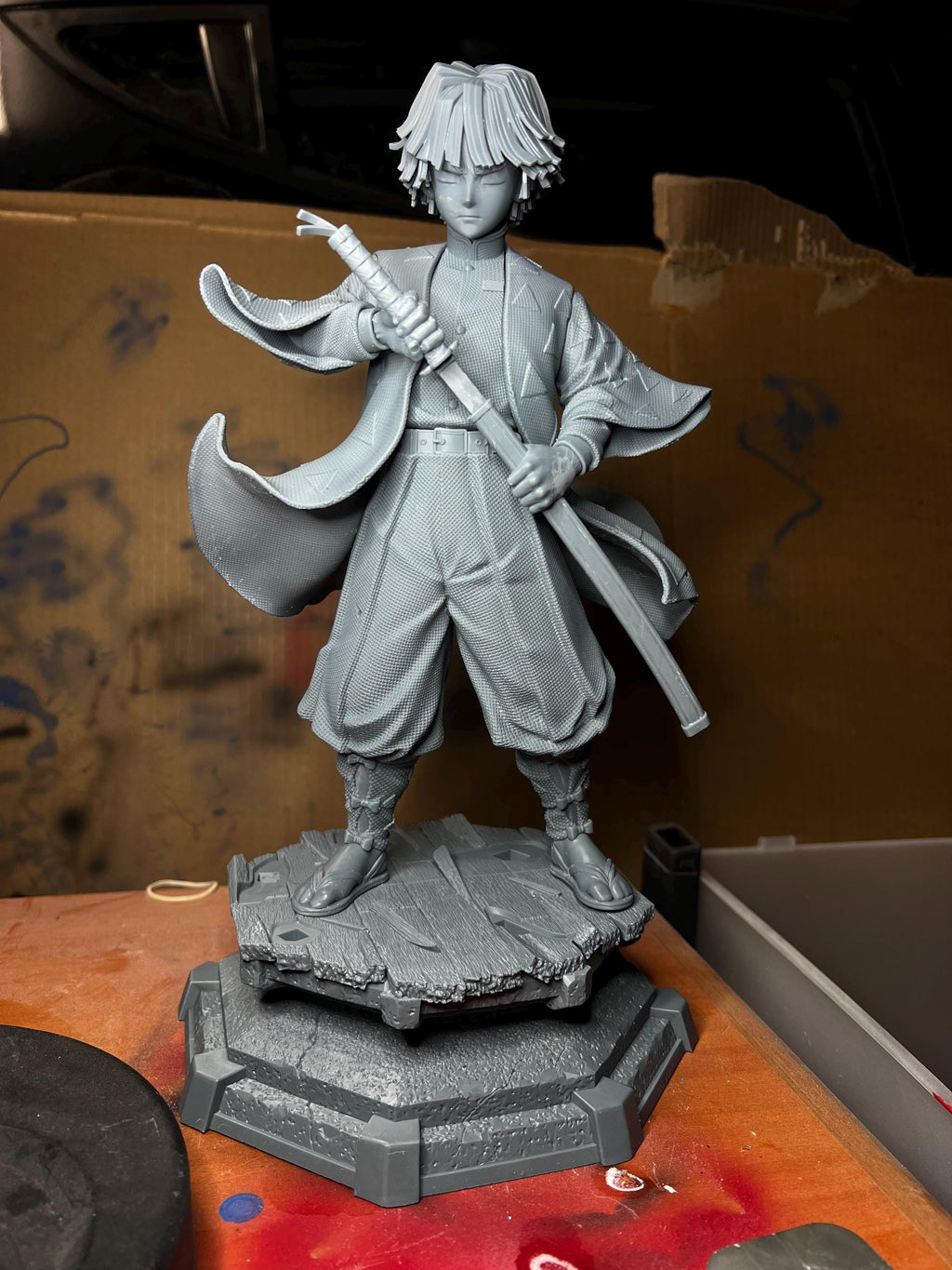 Zenitsu Agatsuma 1:6 Scale Resin Statue | Unpainted Anime Figure for Collectors