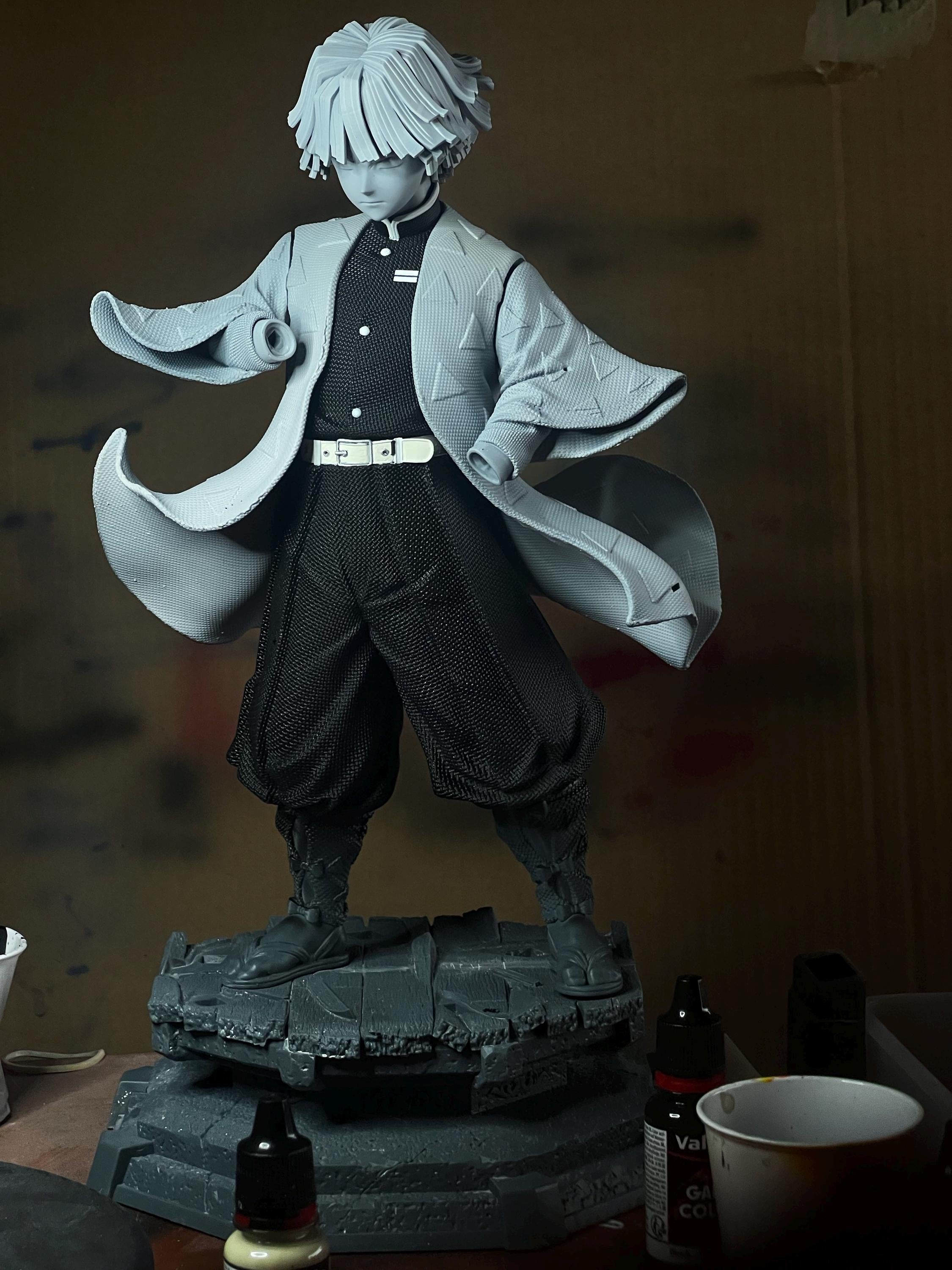 Zenitsu Agatsuma 1:6 Scale Resin Statue | Unpainted Anime Figure for Collectors