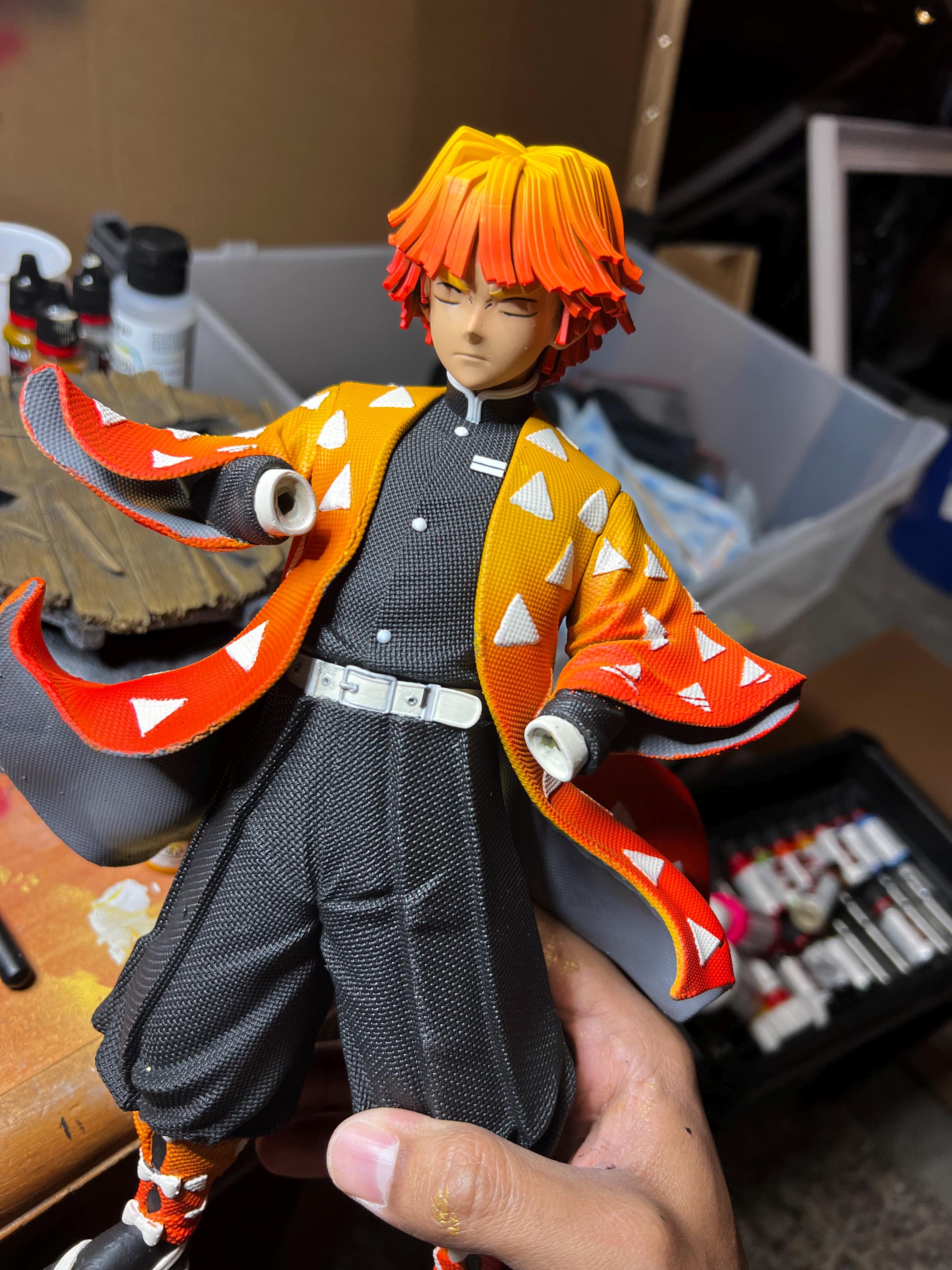 Zenitsu Agatsuma 1:6 Scale Resin Statue | Unpainted Anime Figure for Collectors