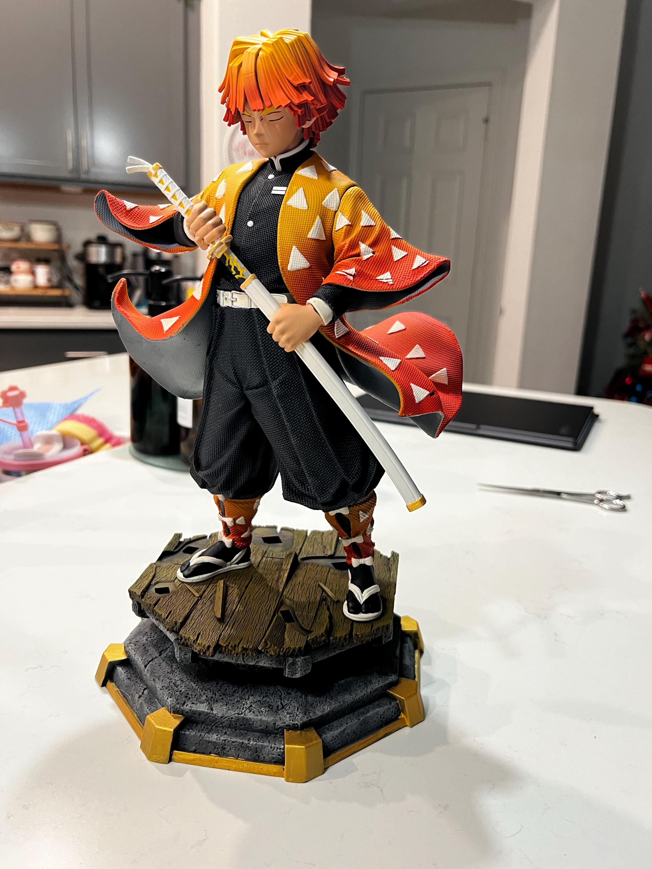 Zenitsu Agatsuma 1:6 Scale Resin Statue | Unpainted Anime Figure for Collectors