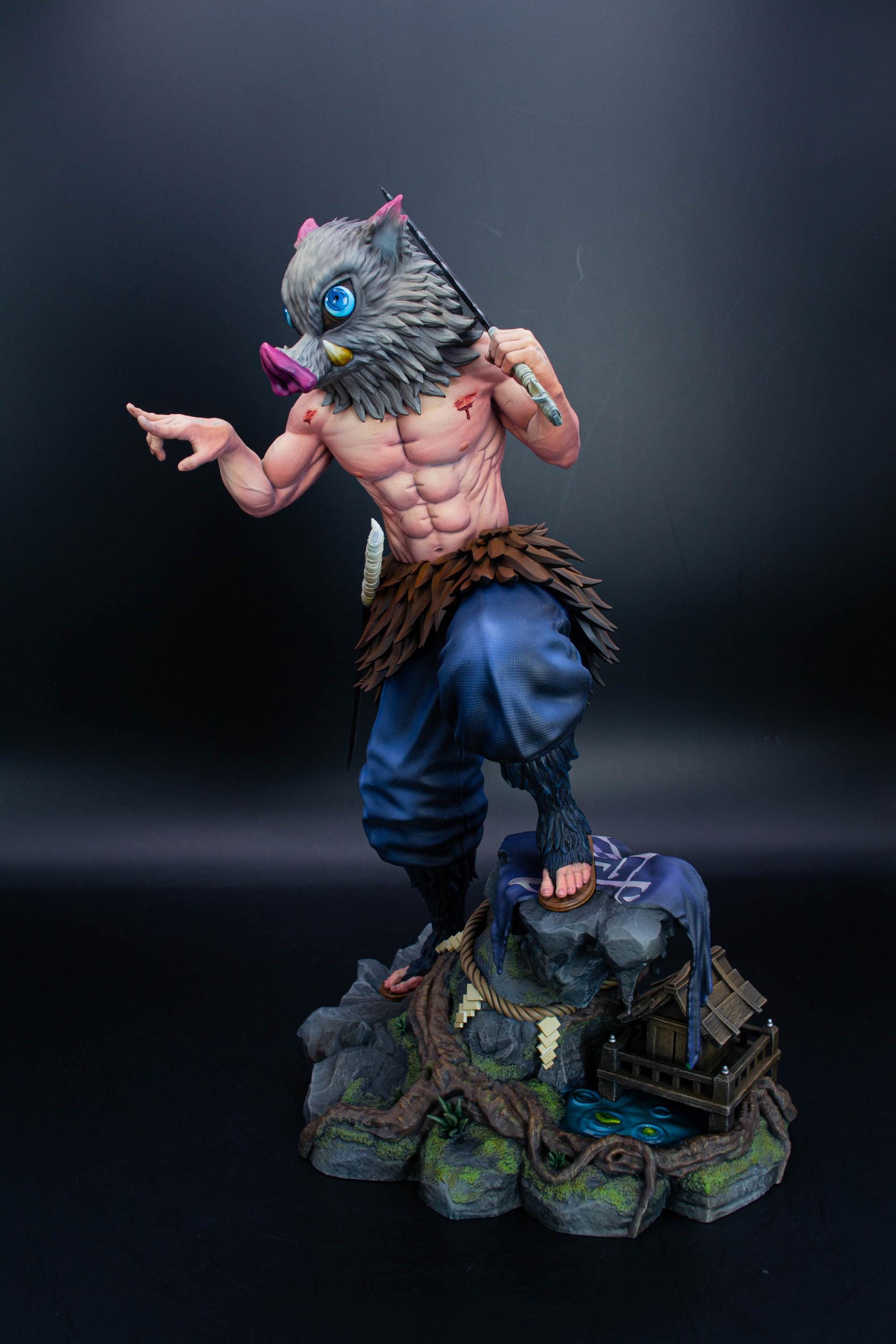 Inosuke Hashibira Demon Slayer Fan Art Statue | Hand-Painted Limited Figure