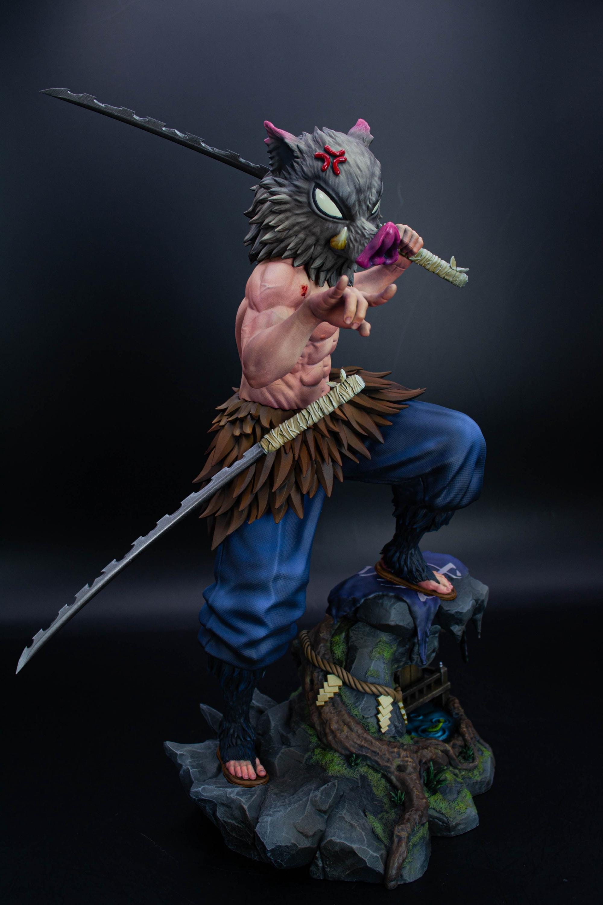 Inosuke Hashibira Demon Slayer Fan Art Statue | Hand-Painted Limited Figure
