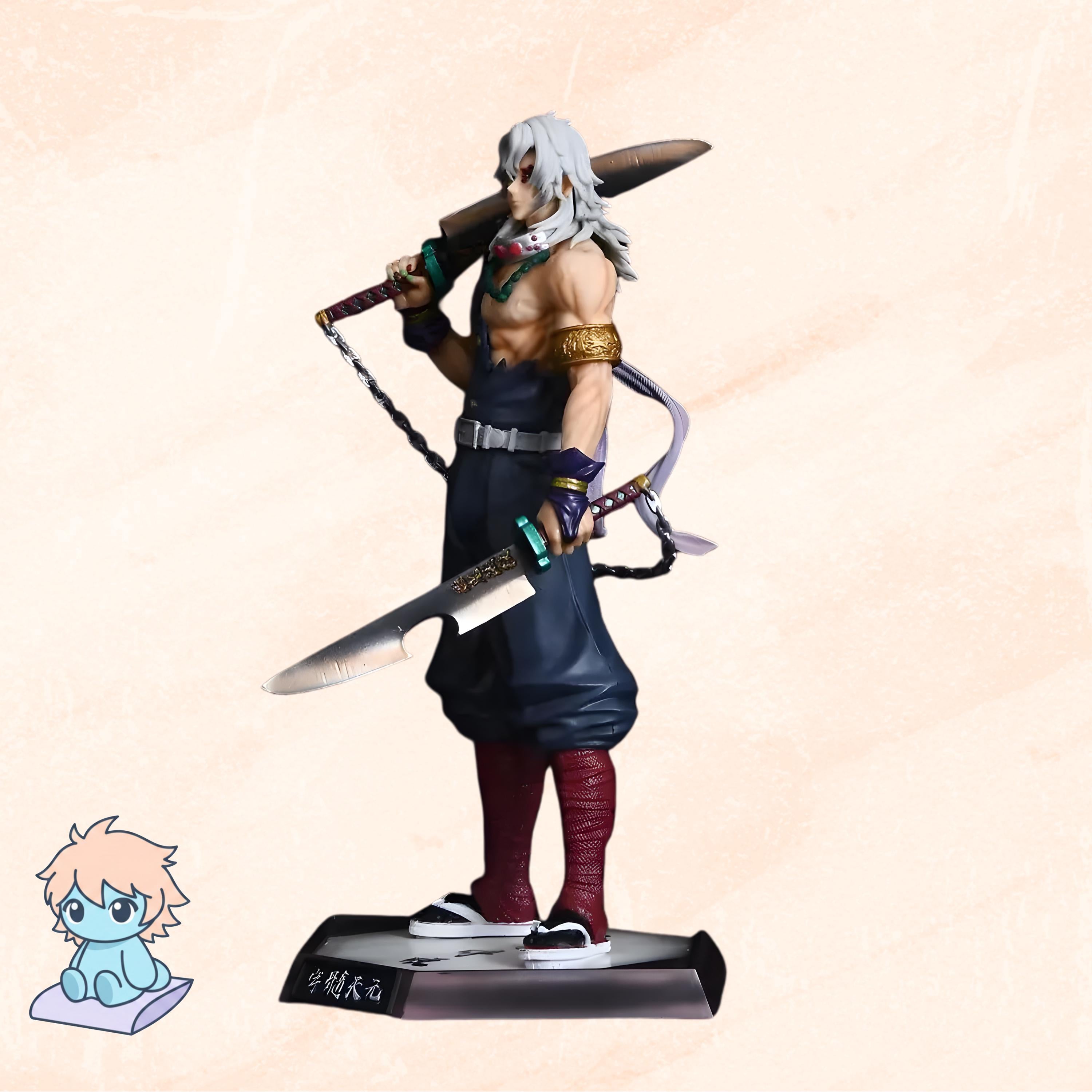 31Cm Uzui Tengen Demon Slayer Figure – Sound Hashira Anime Statue PVC Collectible, Manga Desk Decor, Premium Anime Gift for Fans