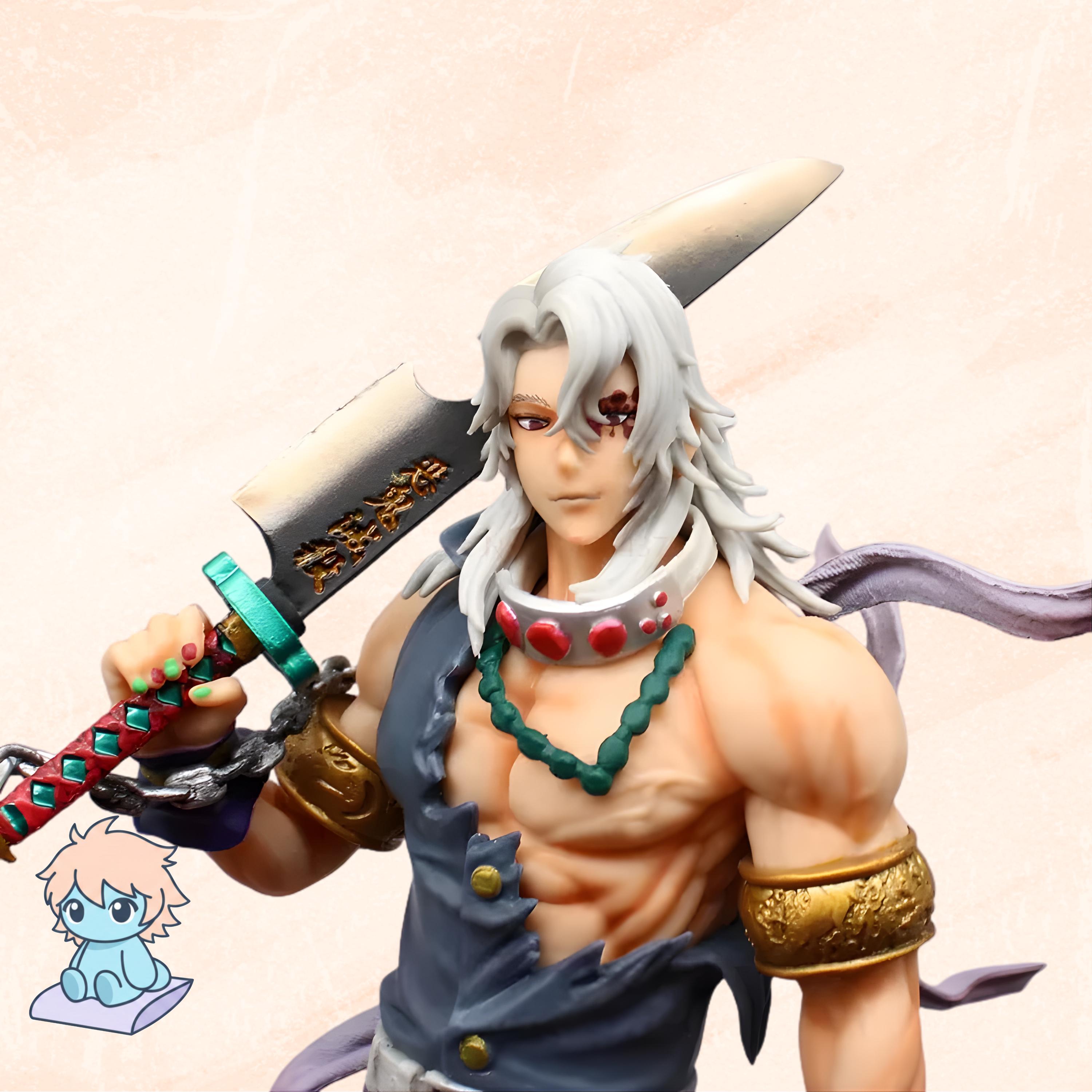 31Cm Uzui Tengen Demon Slayer Figure – Sound Hashira Anime Statue PVC Collectible, Manga Desk Decor, Premium Anime Gift for Fans
