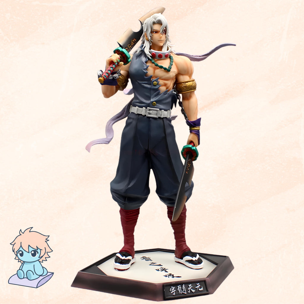 31Cm Uzui Tengen Demon Slayer Figure – Sound Hashira Anime Statue PVC Collectible, Manga Desk Decor, Premium Anime Gift for Fans