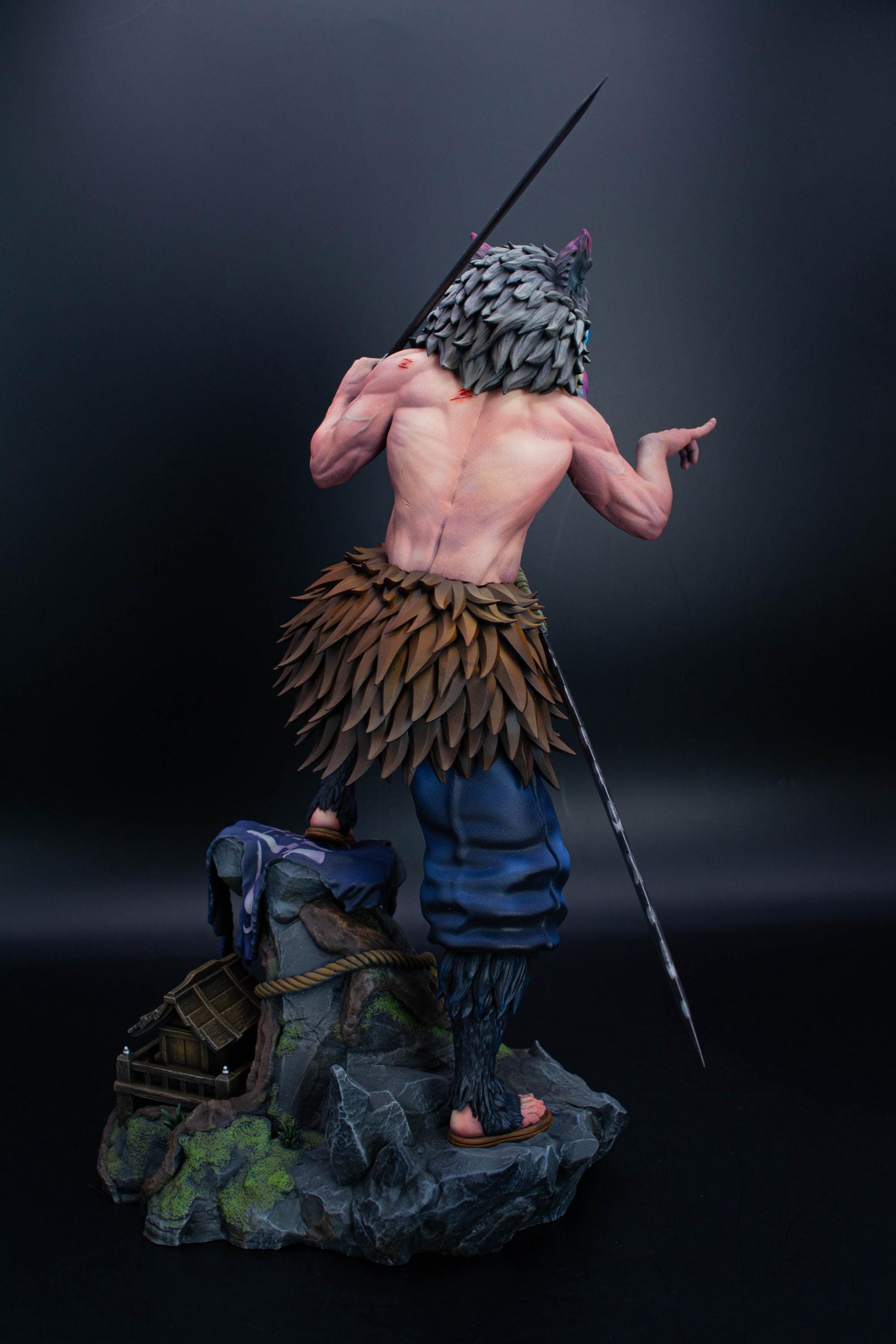 Inosuke Hashibira Demon Slayer Fan Art Statue | Hand-Painted Limited Figure