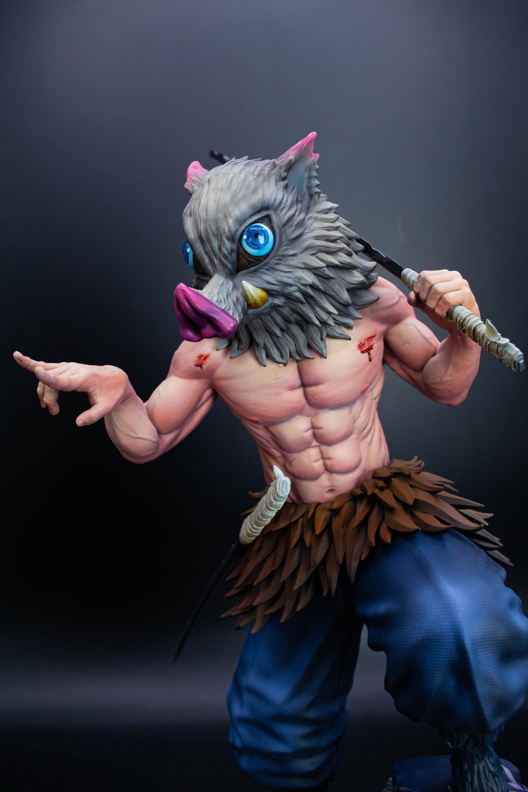 Inosuke Hashibira Demon Slayer Fan Art Statue | Hand-Painted Limited Figure