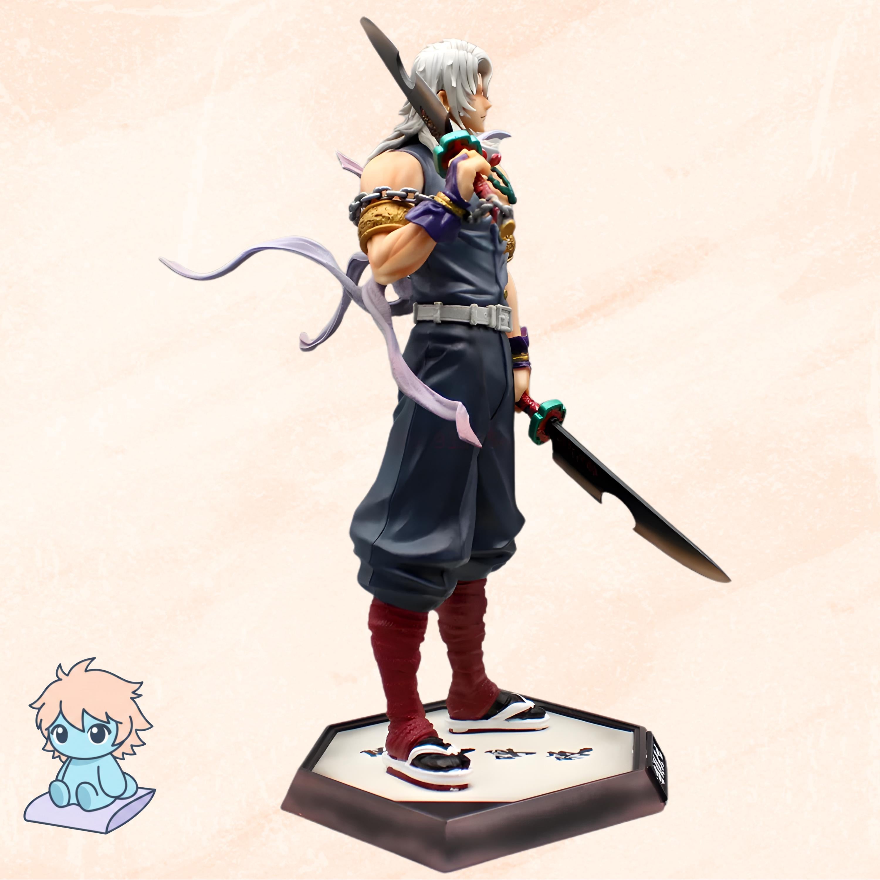 31Cm Uzui Tengen Demon Slayer Figure – Sound Hashira Anime Statue PVC Collectible, Manga Desk Decor, Premium Anime Gift for Fans