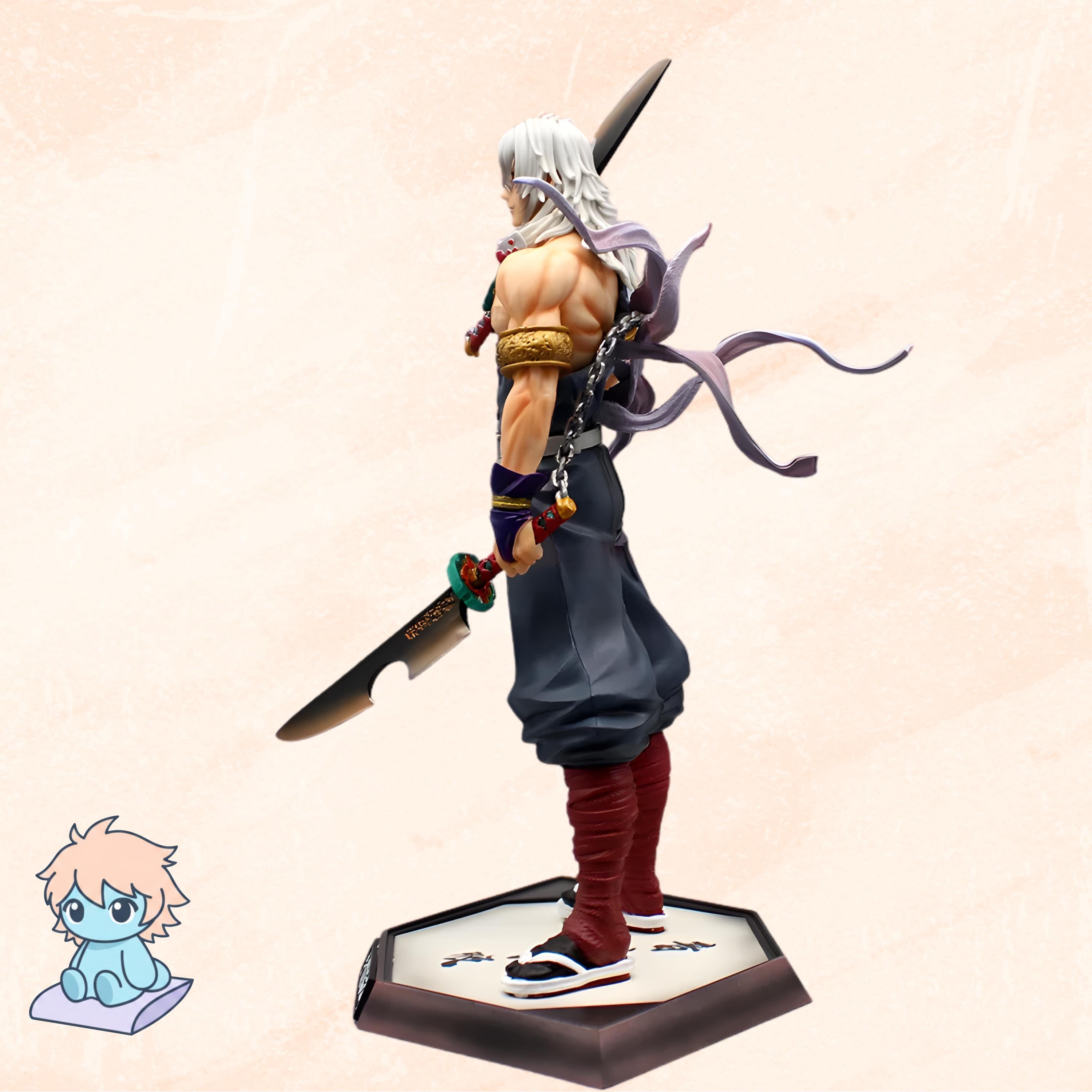 31Cm Uzui Tengen Demon Slayer Figure – Sound Hashira Anime Statue PVC Collectible, Manga Desk Decor, Premium Anime Gift for Fans