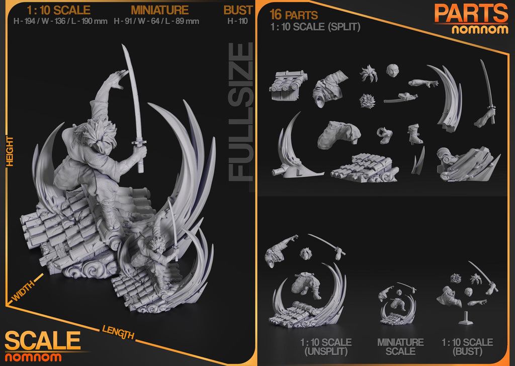 Windy Demon Slayer | Garage Kit Resin Figure | Nomnom Figures