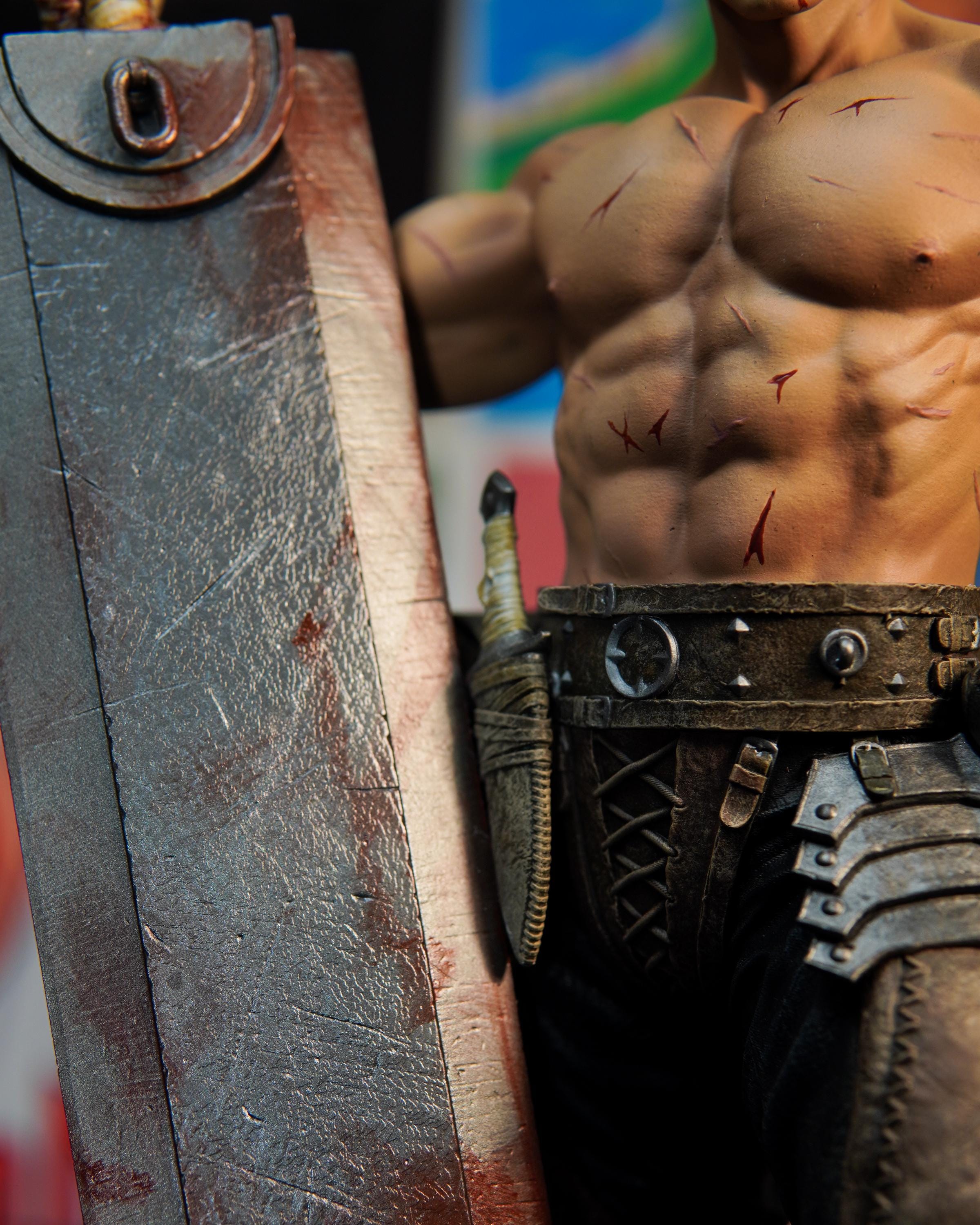 Hand Painted Resin Fan Art Figure – Premium Dark Fantasy / Anime Collector Statue – Guts Inspired