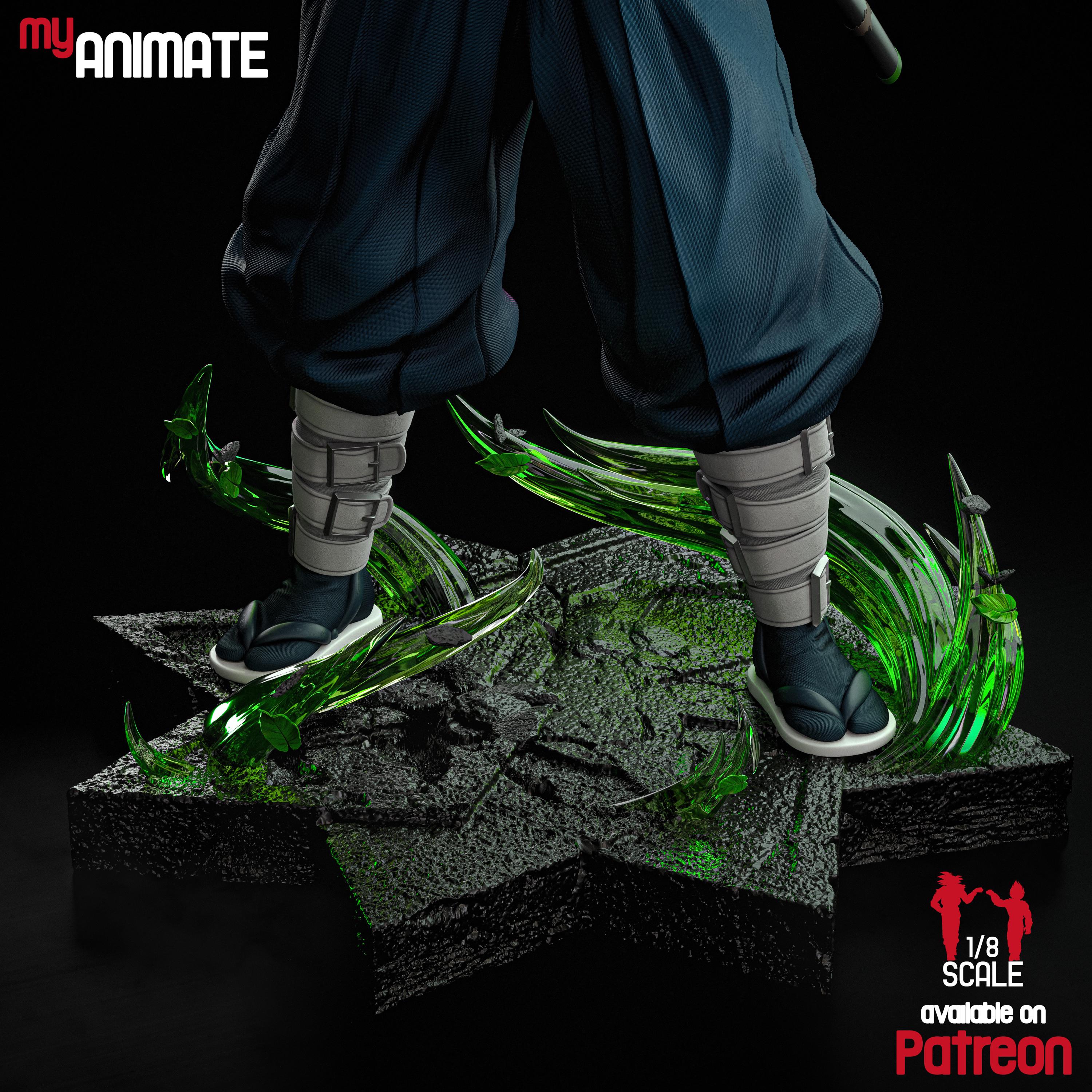 White-Haired Demon Slayer Resin Figure | Unpainted 1/8 Scale Model Kit