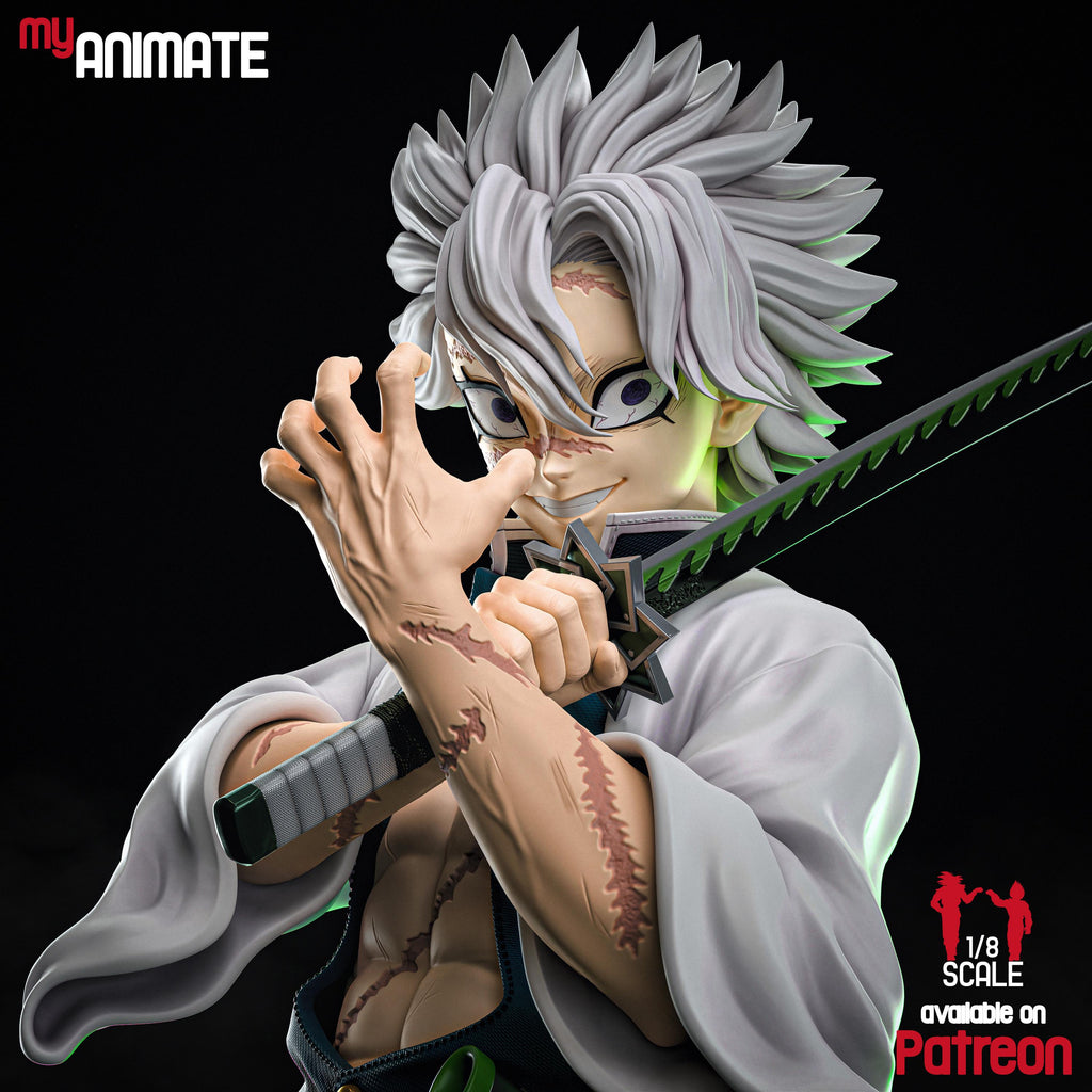 White-Haired Demon Slayer Resin Figure | Unpainted 1/8 Scale Model Kit