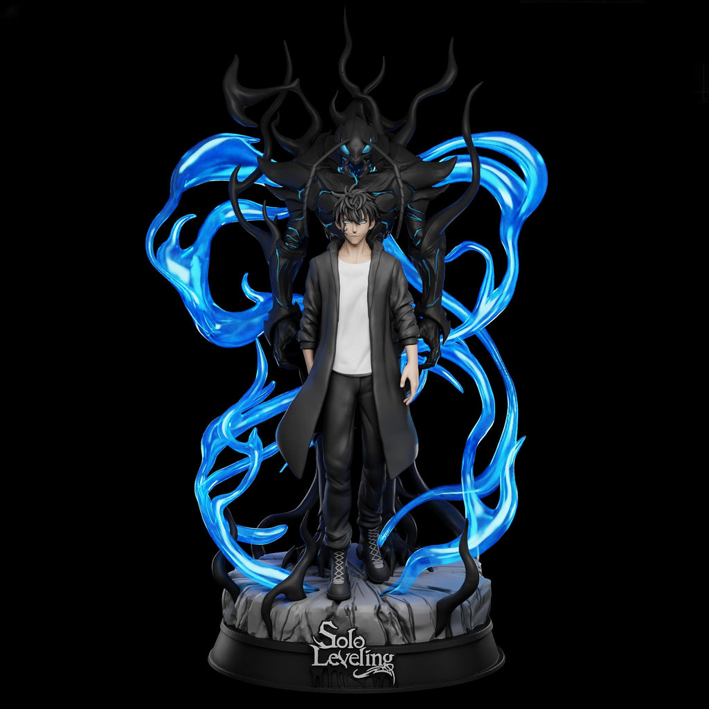Solo Leveling – Sung Jin Woo Beru | Shadow Monarch Fury STL Statue | 3D Print Model | Digital STL File