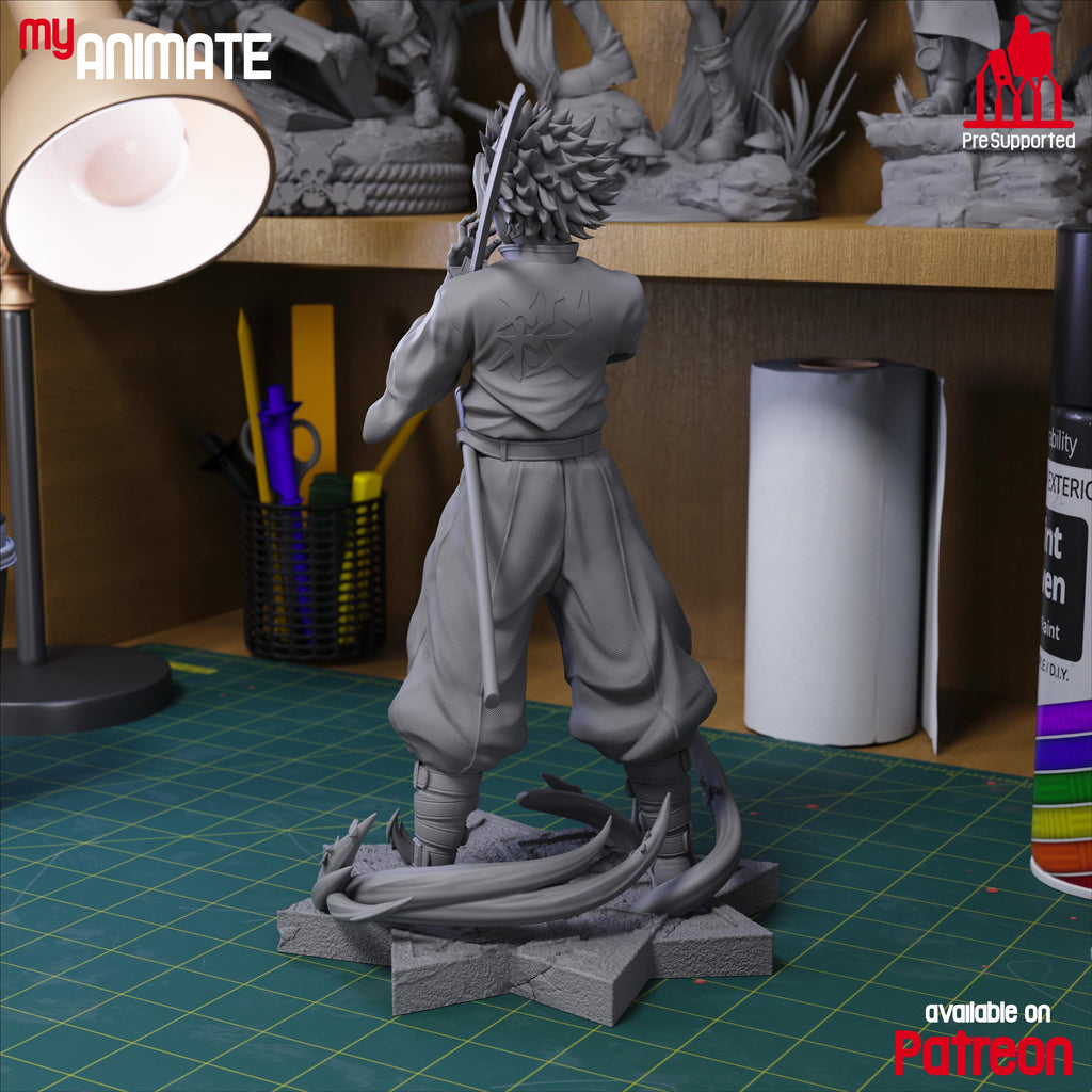 White-Haired Demon Slayer Resin Figure | Unpainted 1/8 Scale Model Kit