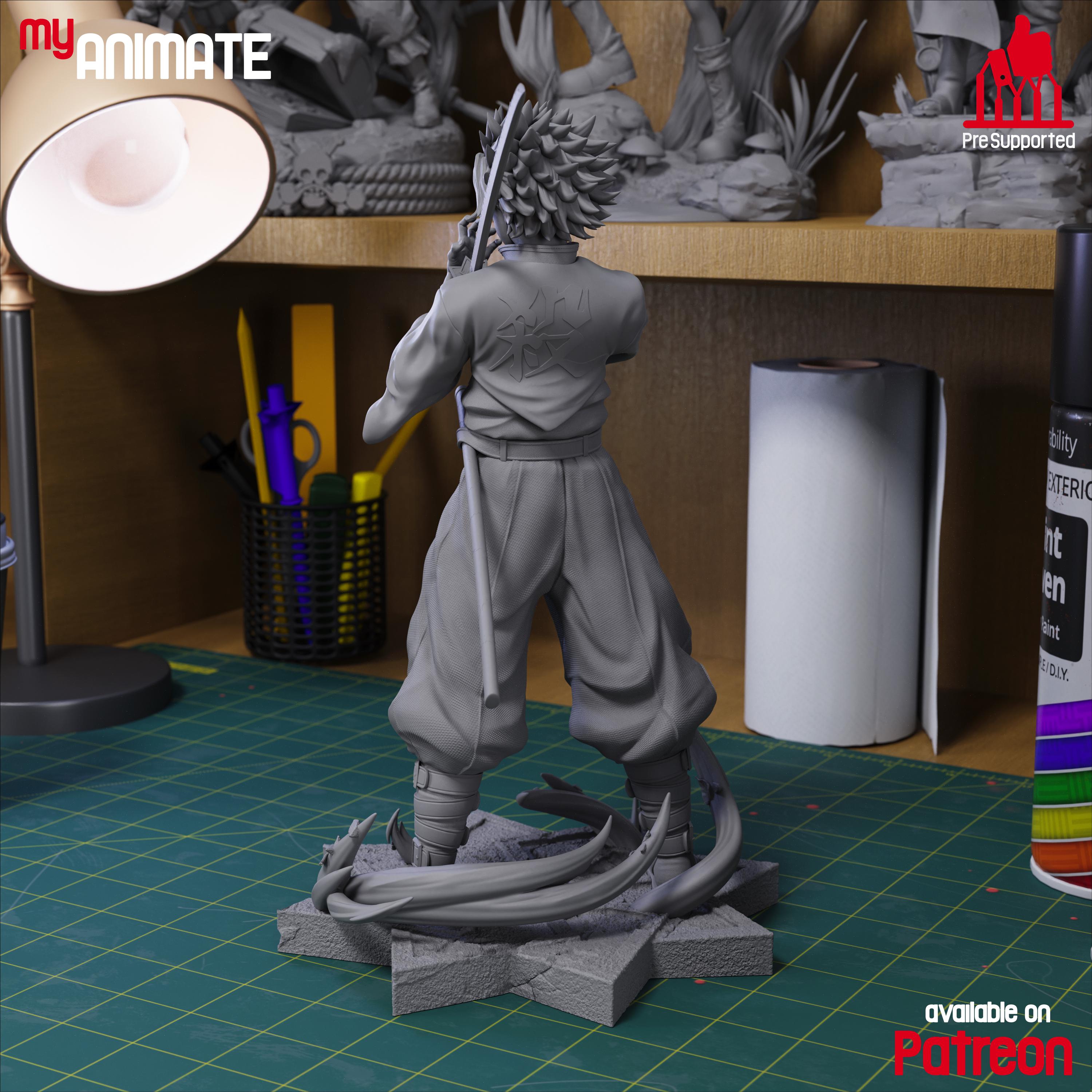 White-Haired Demon Slayer Resin Figure | Unpainted 1/8 Scale Model Kit