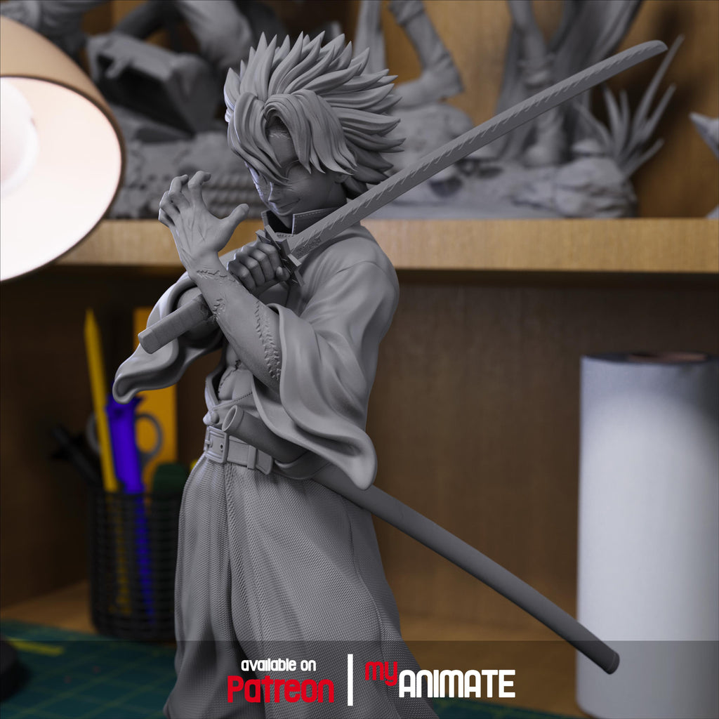 White-Haired Demon Slayer Resin Figure | Unpainted 1/8 Scale Model Kit
