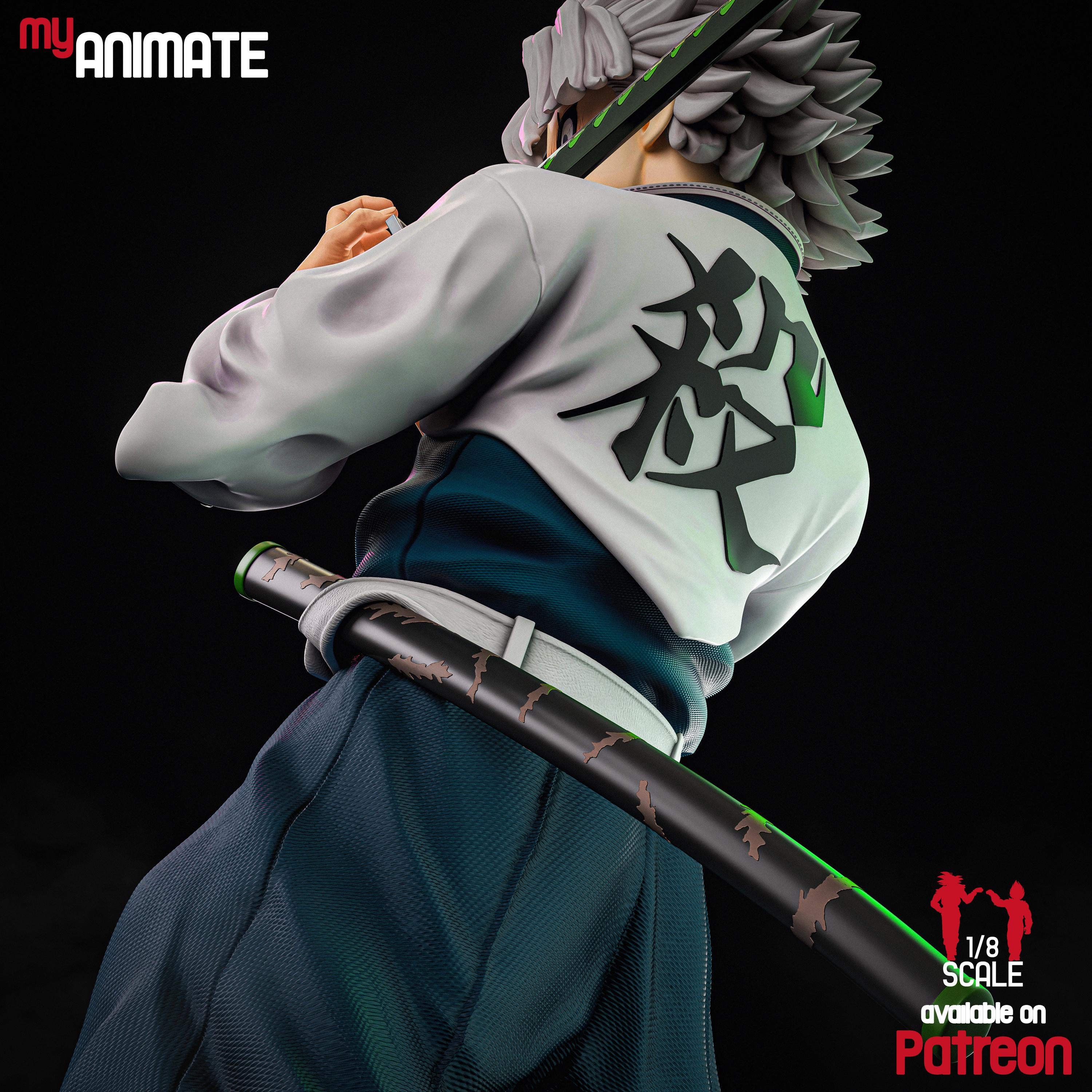 White-Haired Demon Slayer Resin Figure | Unpainted 1/8 Scale Model Kit