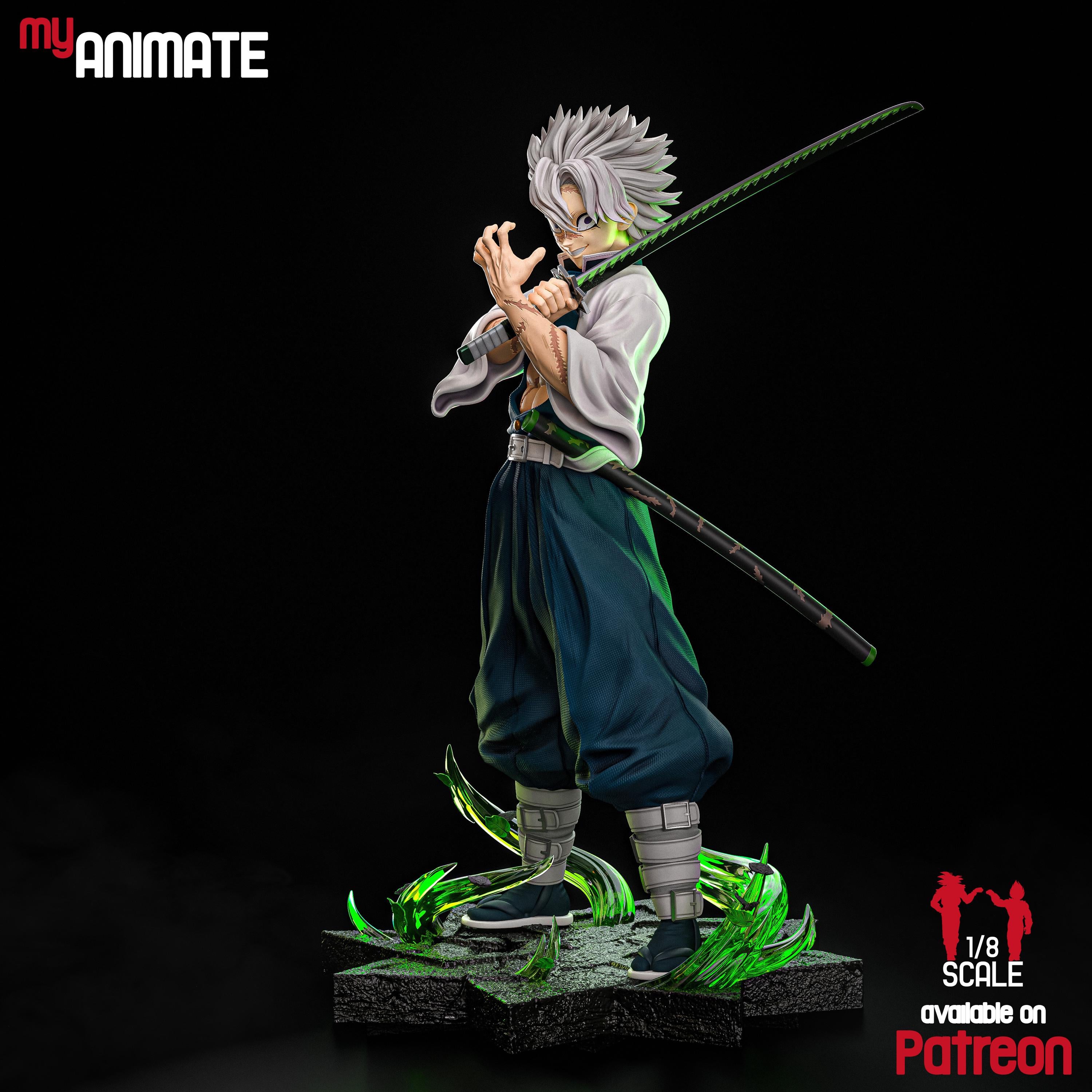 White-Haired Demon Slayer Resin Figure | Unpainted 1/8 Scale Model Kit