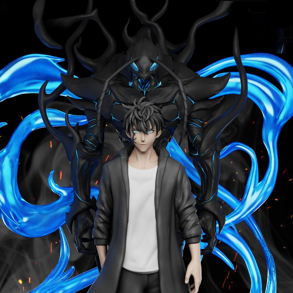 Solo Leveling – Sung Jin Woo Beru | Shadow Monarch Fury STL Statue | 3D Print Model | Digital STL File