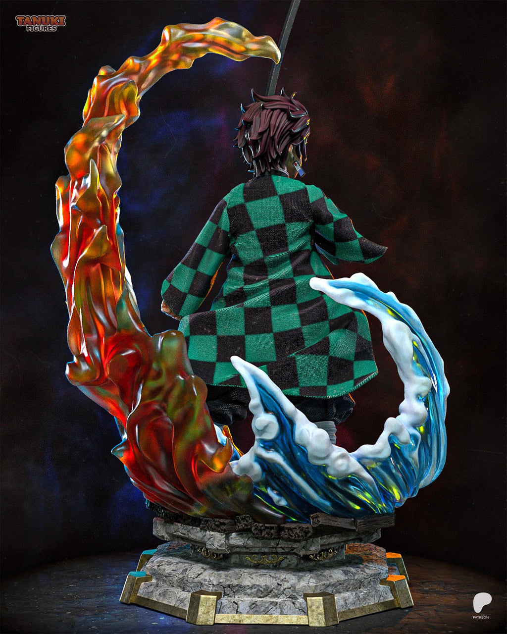 Breath of the Water’S Resolve - Demon Killer Water Breathing Anime Swordsman Tanjiro Kamado Resin Figure 16K