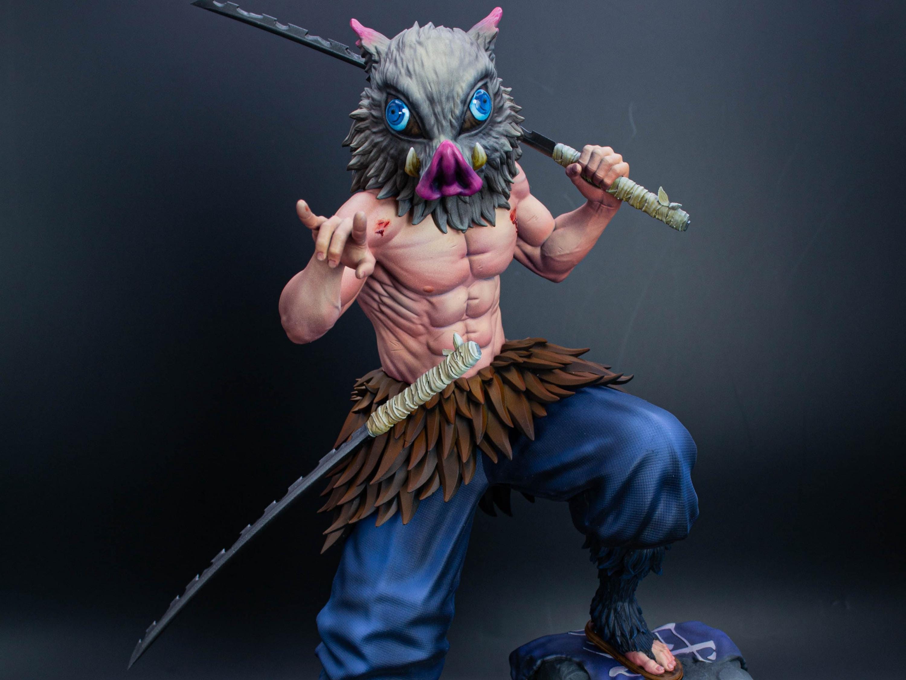 Inosuke Hashibira Demon Slayer Fan Art Statue | Hand-Painted Limited Figure