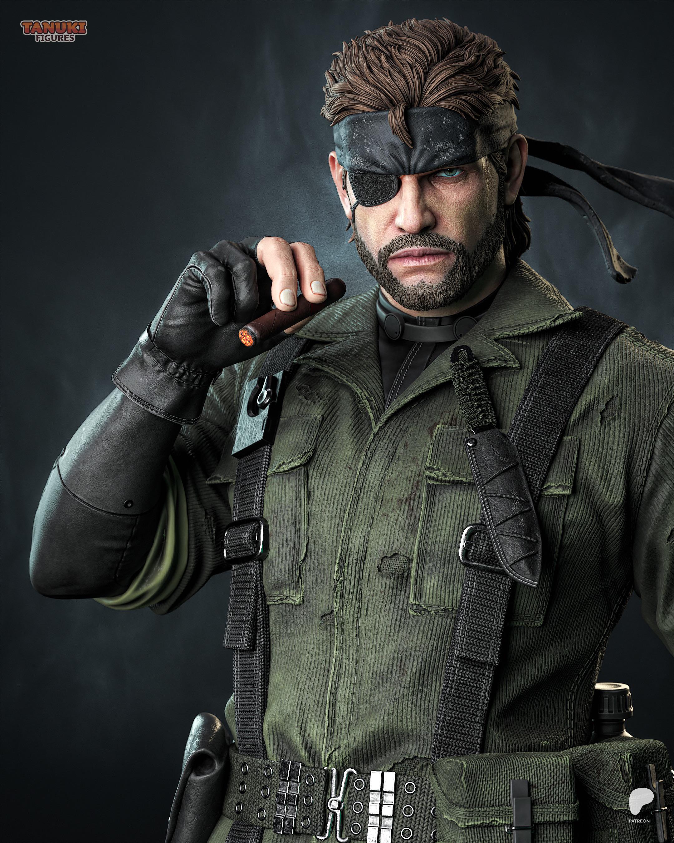 Big Boss Metal Gear Hand Painted Figure, Tactical Soldier Statue, Stealth Action Collectible, Military Warrior Figurine, Gamer Gift, Decor