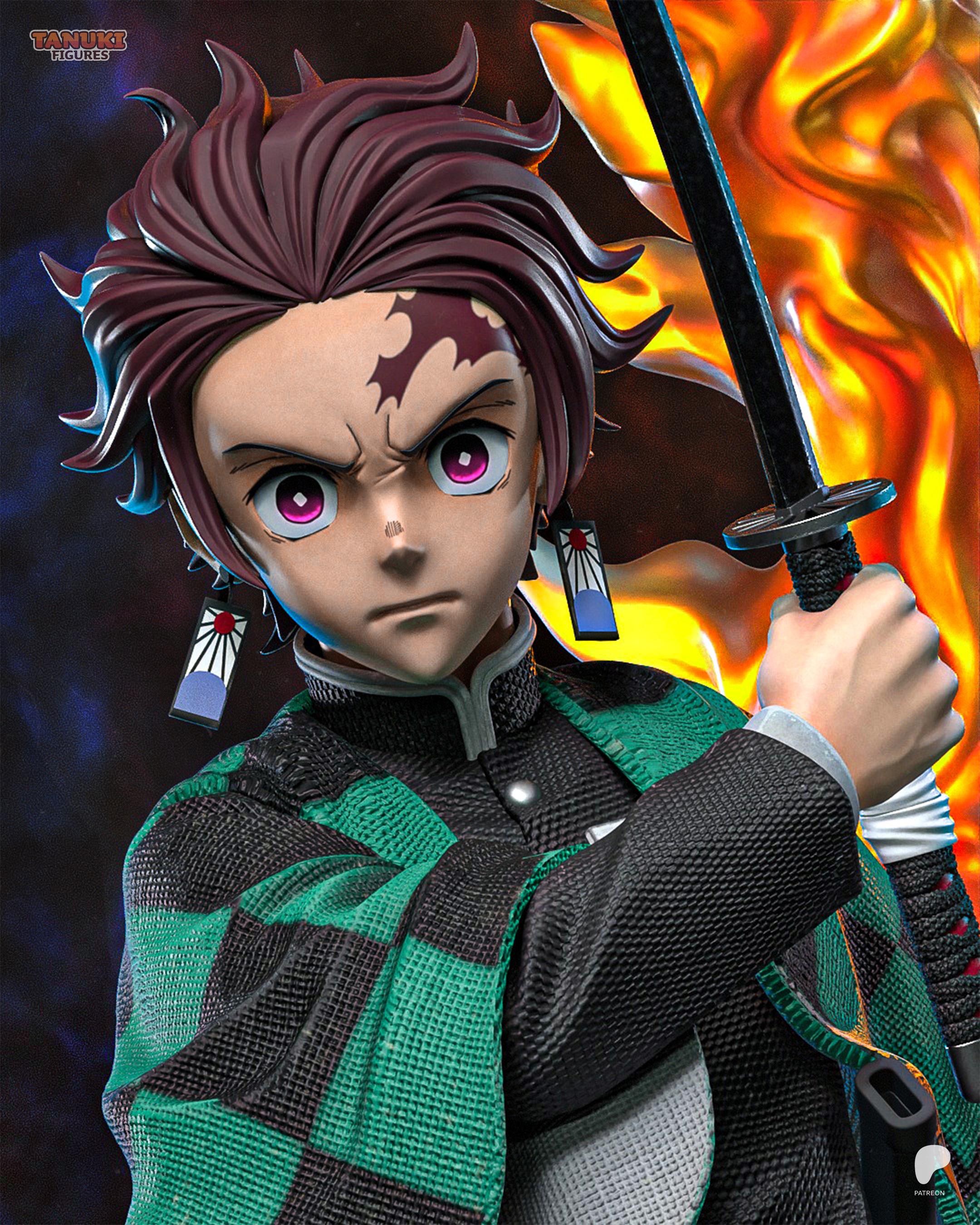 Tanjiro - Tanuki - 3D Resin Anime Figure